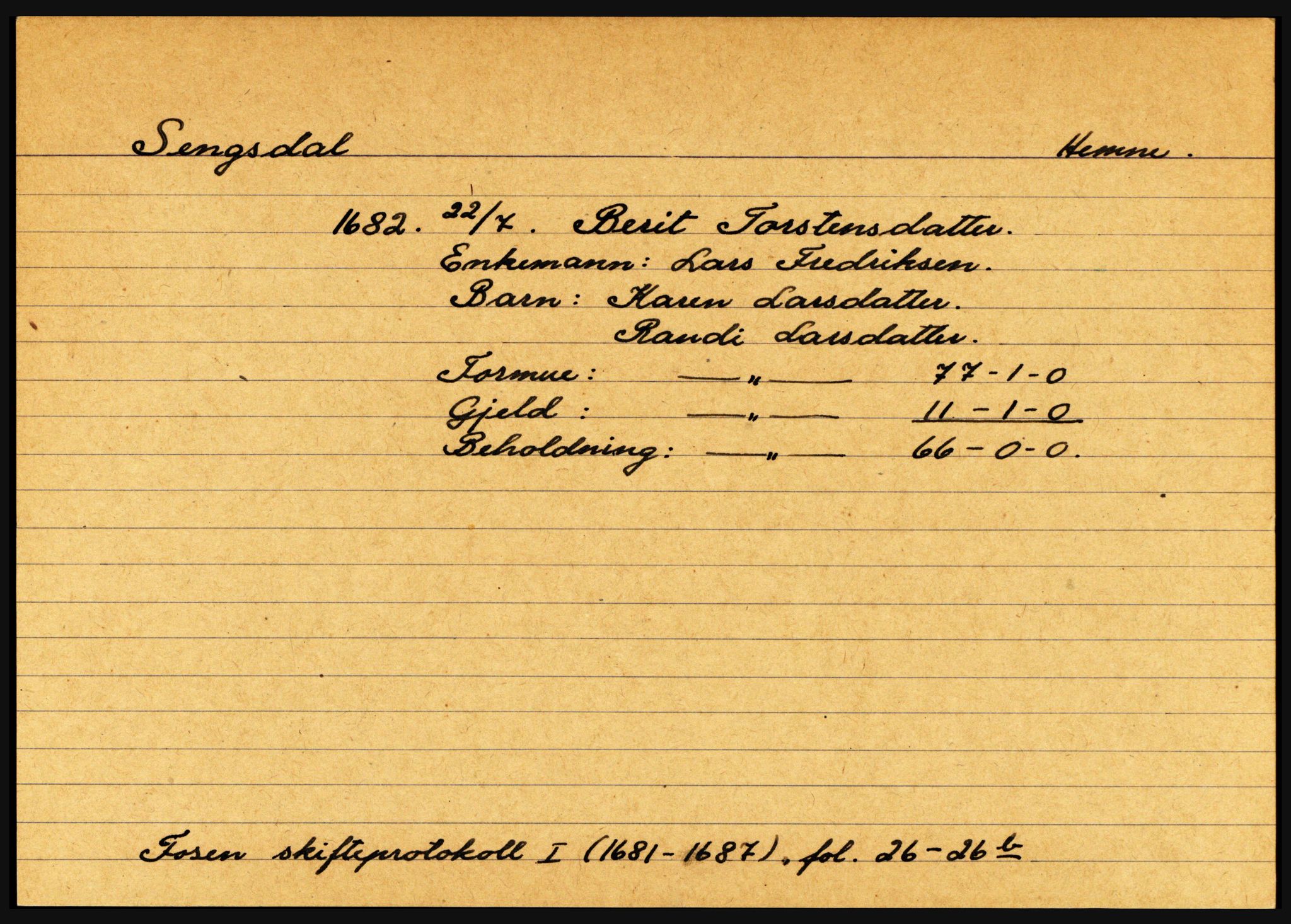 Fosen sorenskriveri, AV/SAT-A-1107/1/3, 1681-1823, s. 5087
