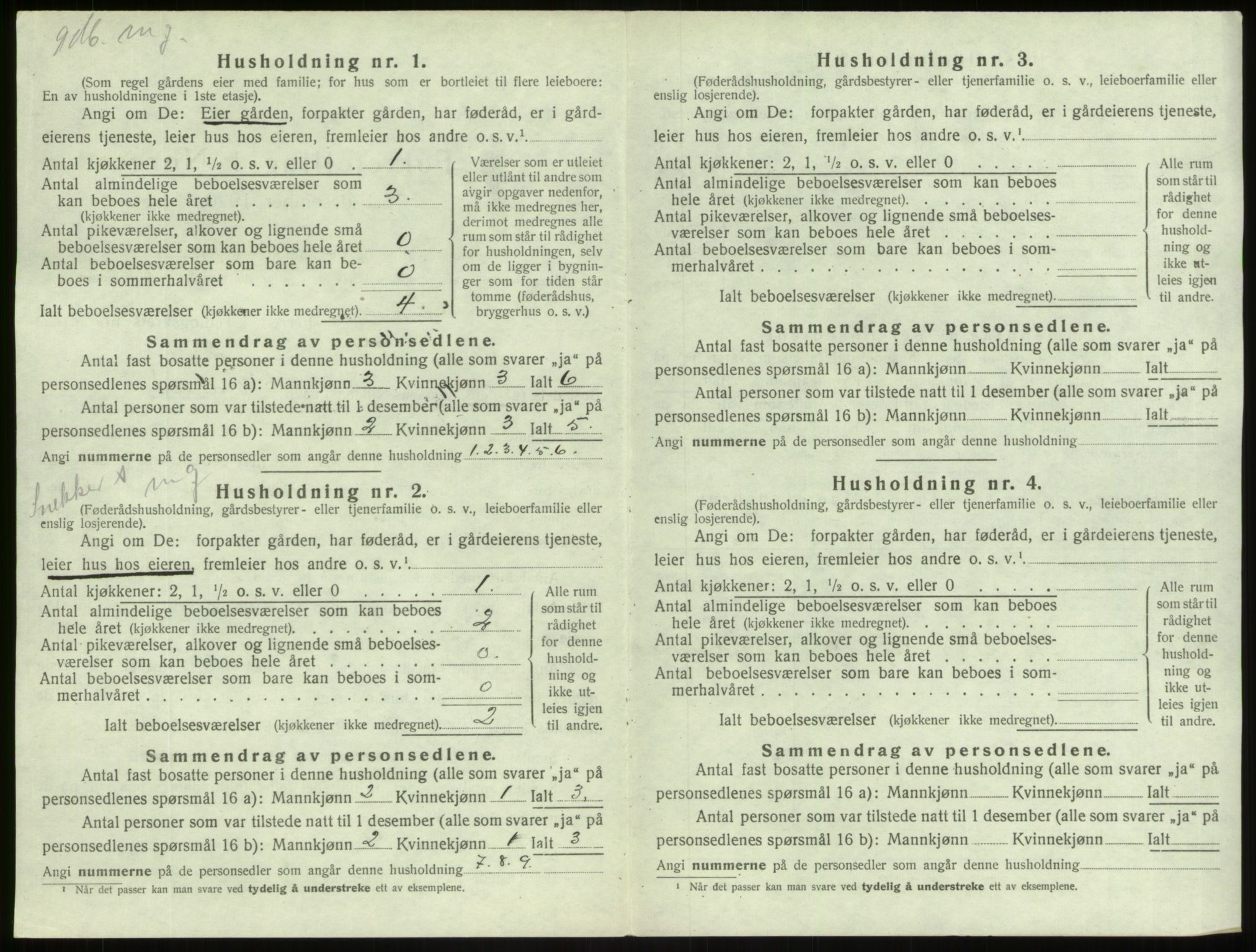 SAB, Folketelling 1920 for 1424 Årdal herred, 1920, s. 100