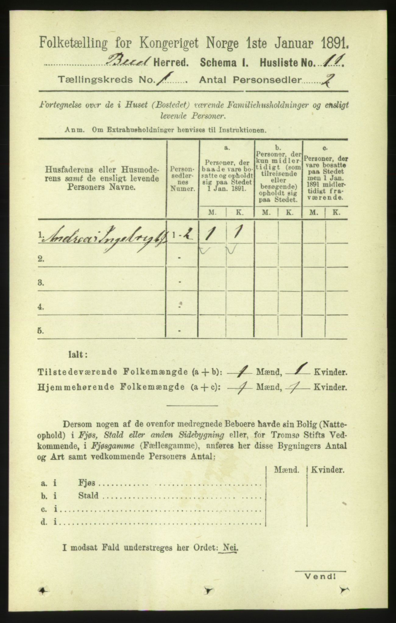 RA, Folketelling 1891 for 1549 Bud herred, 1891, s. 29