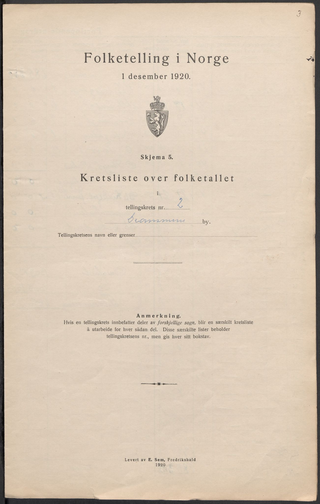 SAKO, Folketelling 1920 for 0602 Drammen kjøpstad, 1920, s. 19