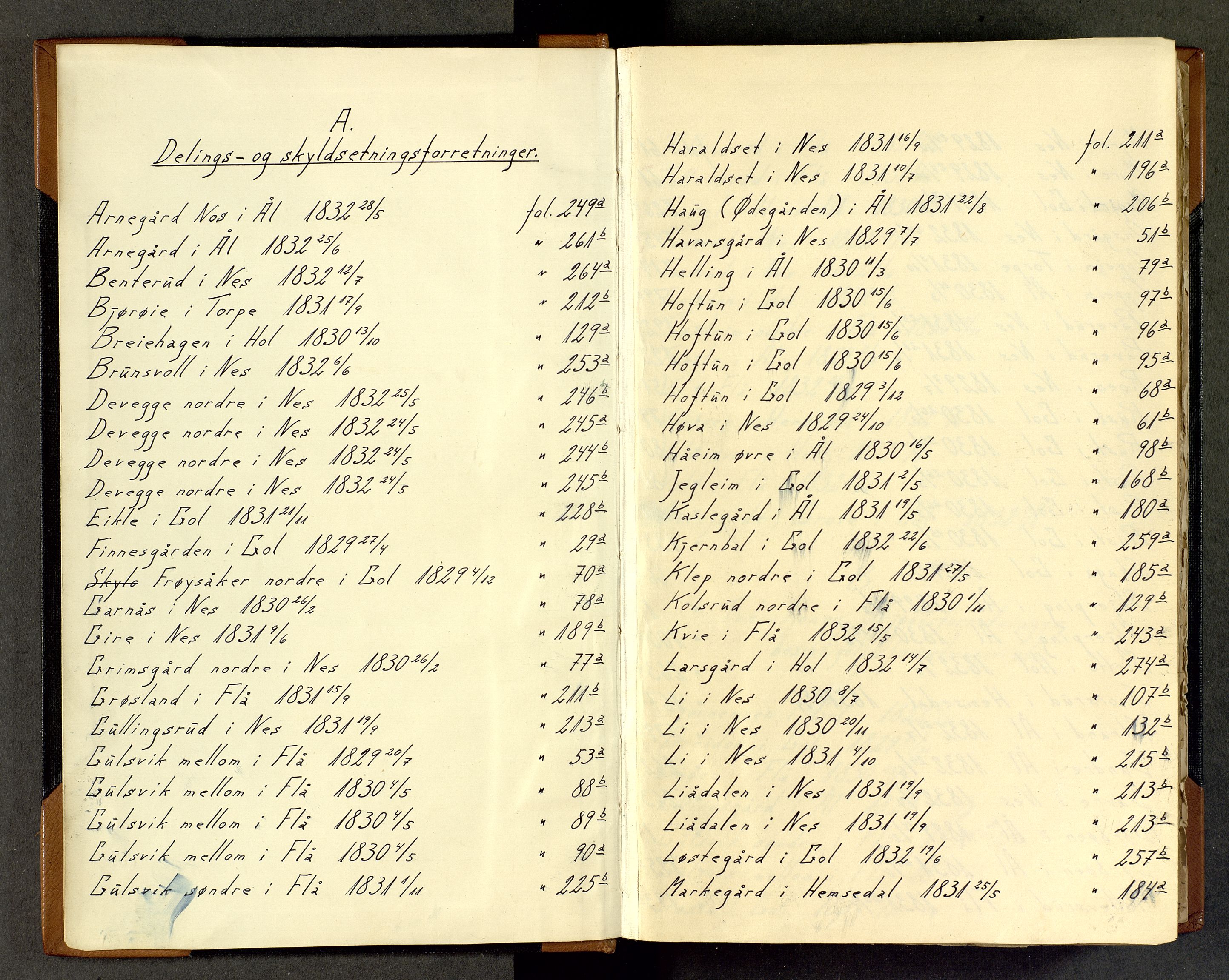 Hallingdal sorenskriveri, SAKO/A-121/F/Fc/L0001: Ekstrarettsprotokoll, 1829-1832