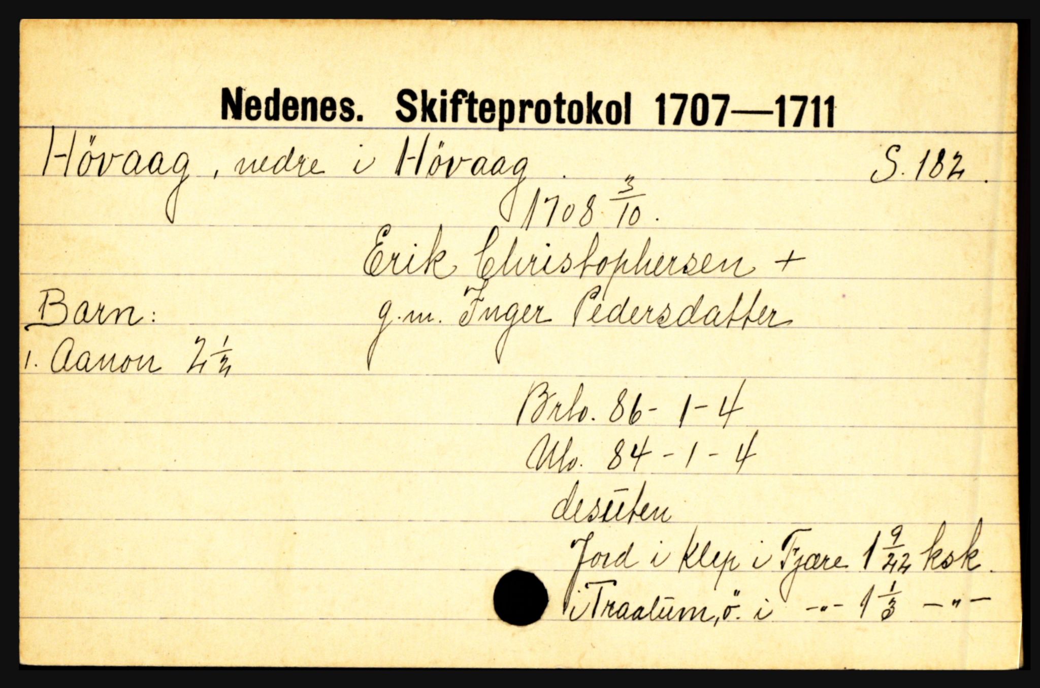 Nedenes sorenskriveri før 1824, AV/SAK-1221-0007/H, s. 13613
