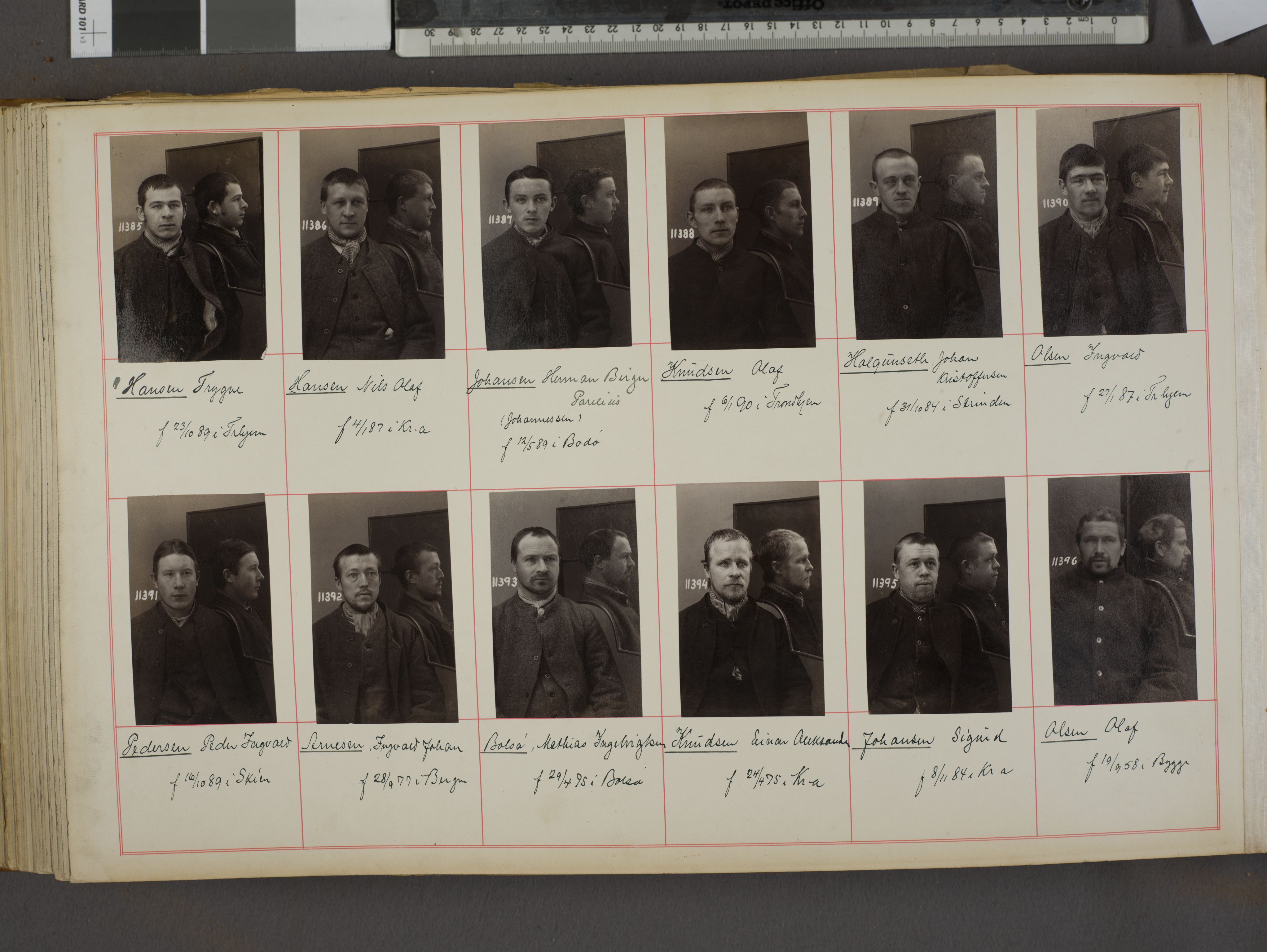Oslo politikammer, Kriminalavdelingen, AV/SAO-A-11137/U/Ua/L0010: Forbryteralbum, 1906-1910, s. 60