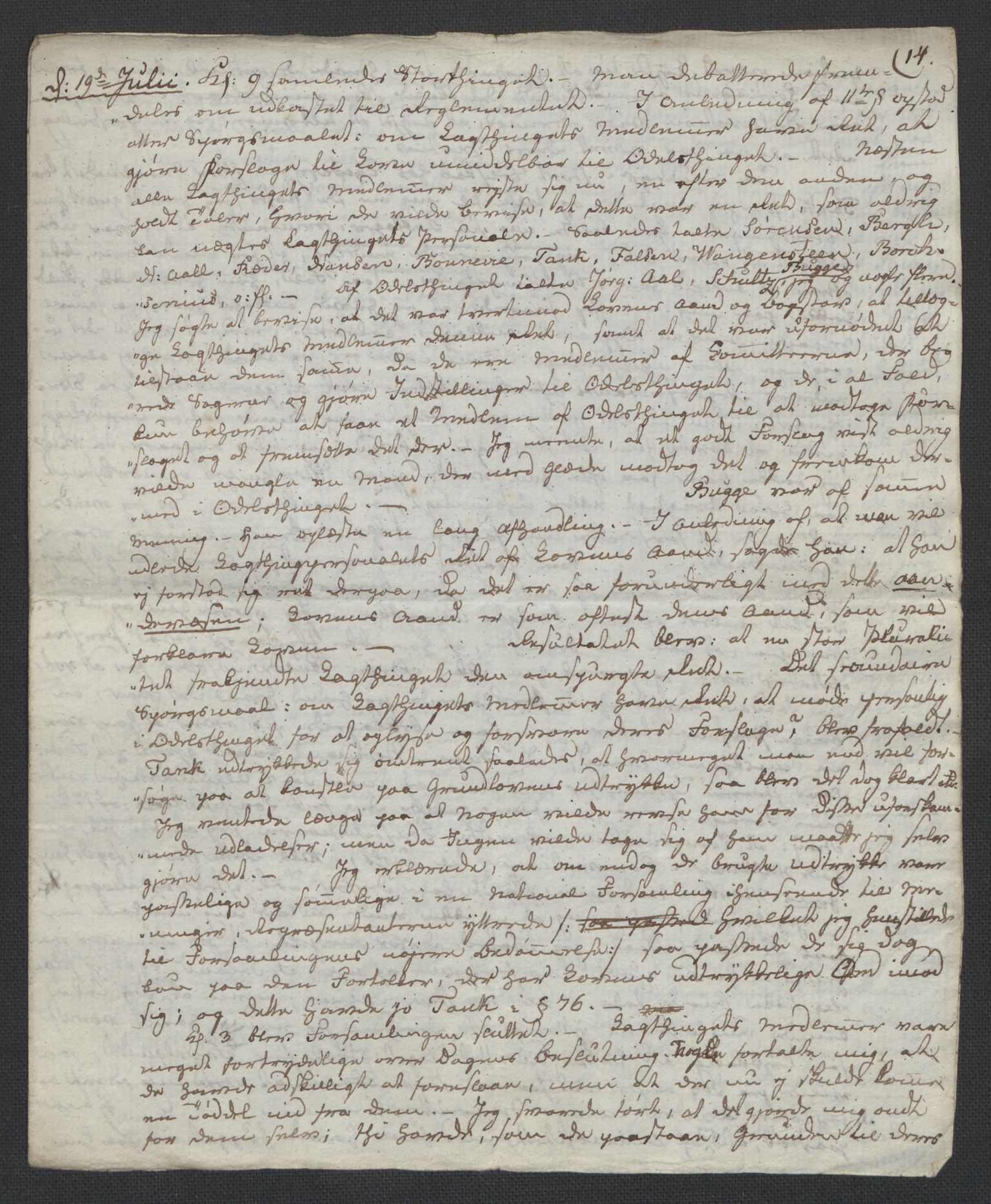 Christie, Wilhelm Frimann Koren, AV/RA-PA-0014/F/L0005: Christies dokumenter fra Stortinget, 1815-1816, s. 45