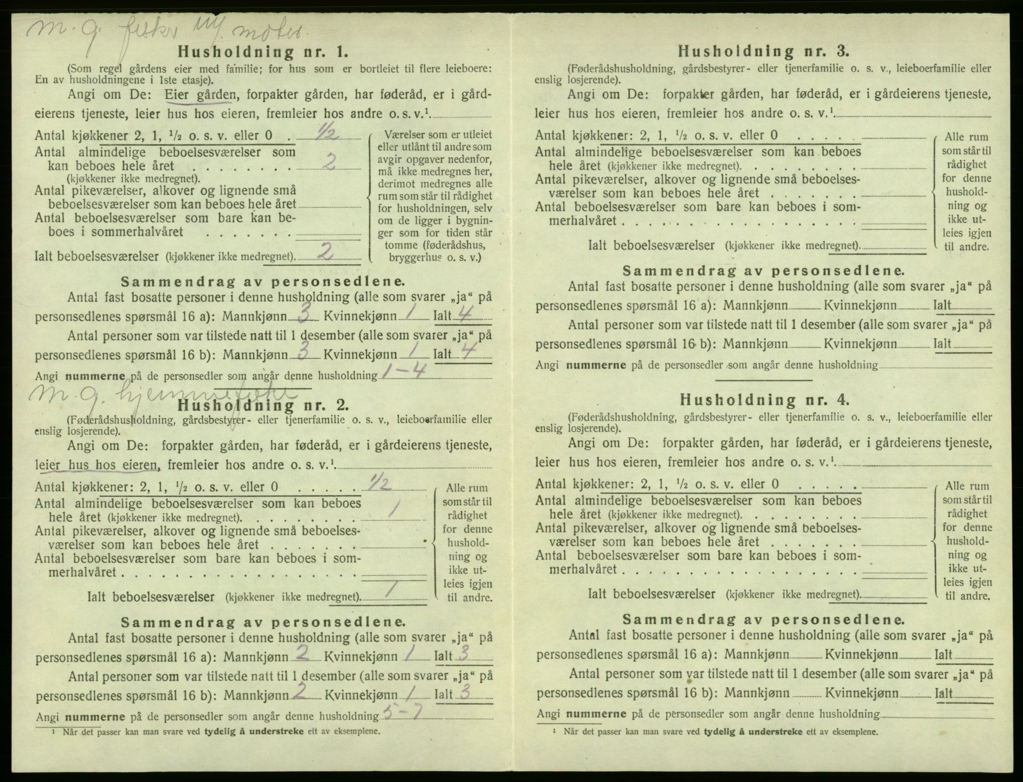 SAB, Folketelling 1920 for 1245 Sund herred, 1920, s. 733