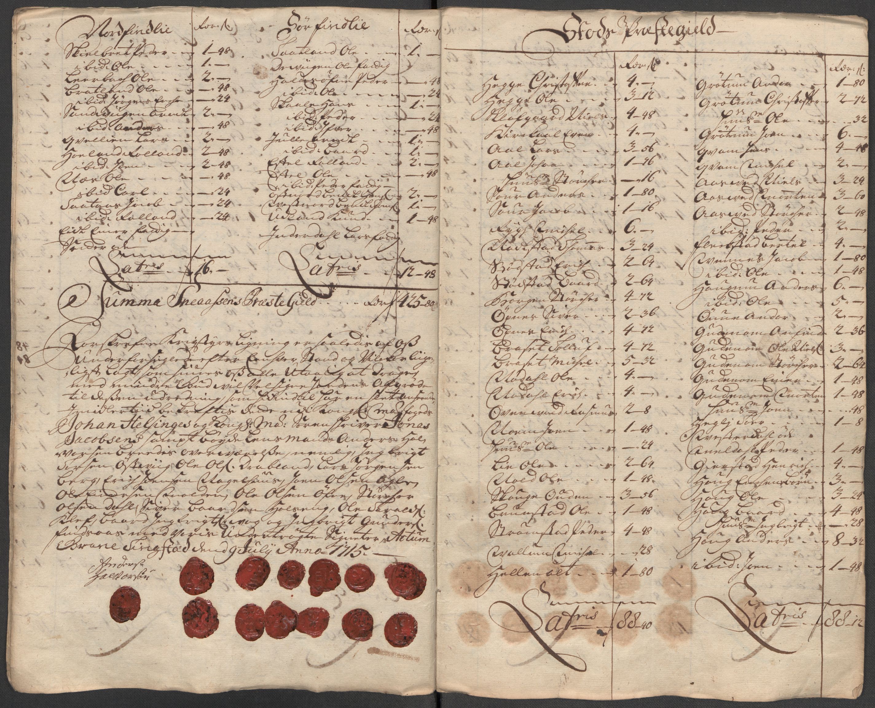 Rentekammeret inntil 1814, Reviderte regnskaper, Fogderegnskap, RA/EA-4092/R63/L4323: Fogderegnskap Inderøy, 1715, s. 196