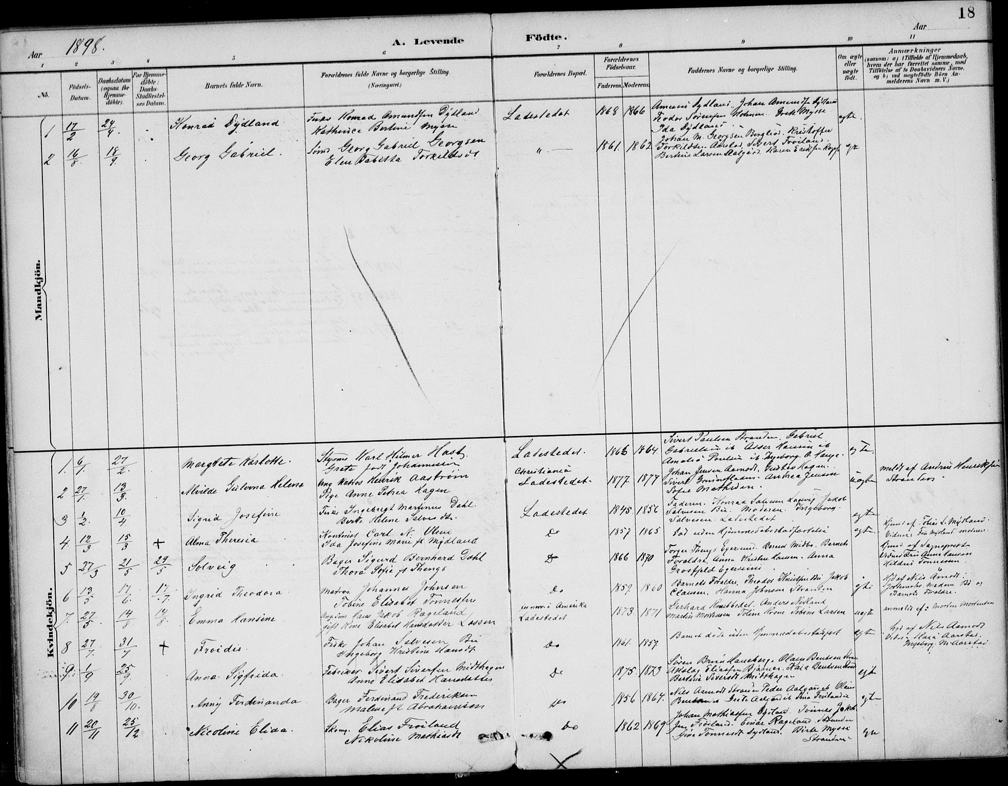 Sokndal sokneprestkontor, AV/SAST-A-101808: Ministerialbok nr. A 12, 1887-1927, s. 18