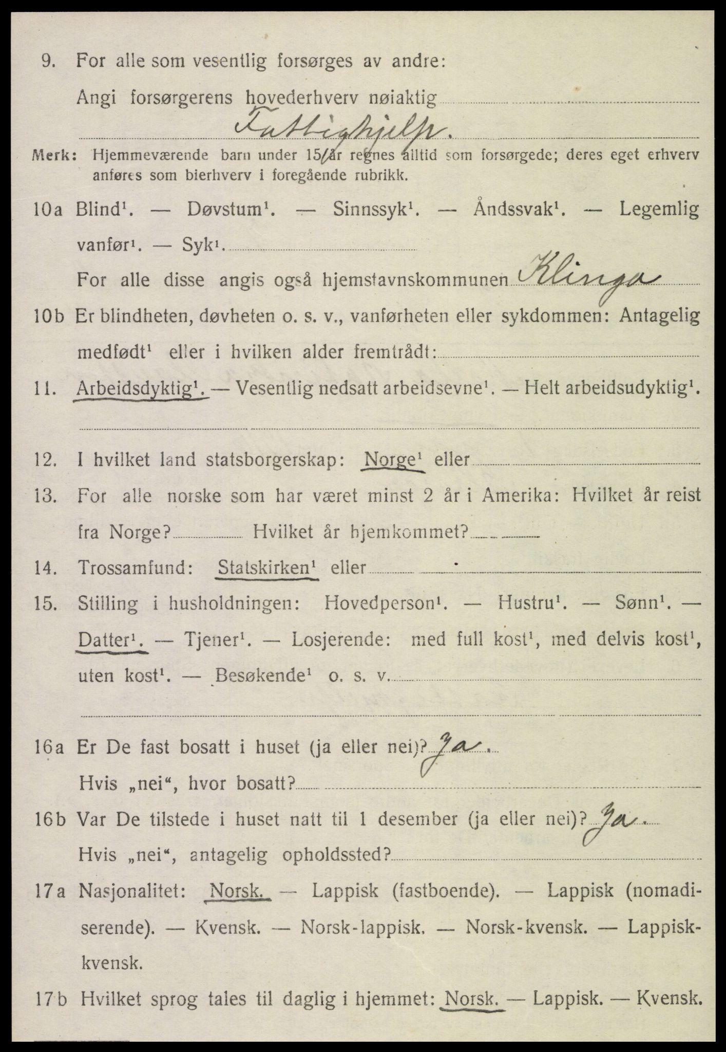 SAT, Folketelling 1920 for 1746 Klinga herred, 1920, s. 1432