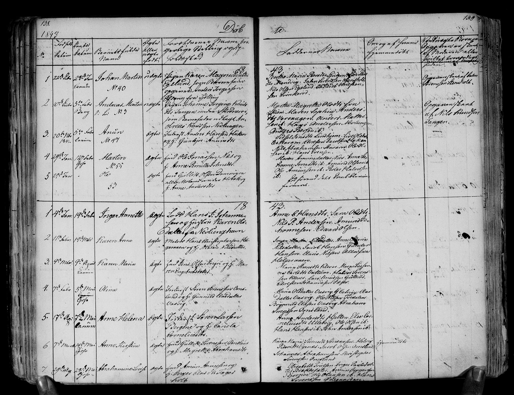 Brunlanes kirkebøker, SAKO/A-342/F/Fa/L0003: Ministerialbok nr. I 3, 1834-1845, s. 138-139