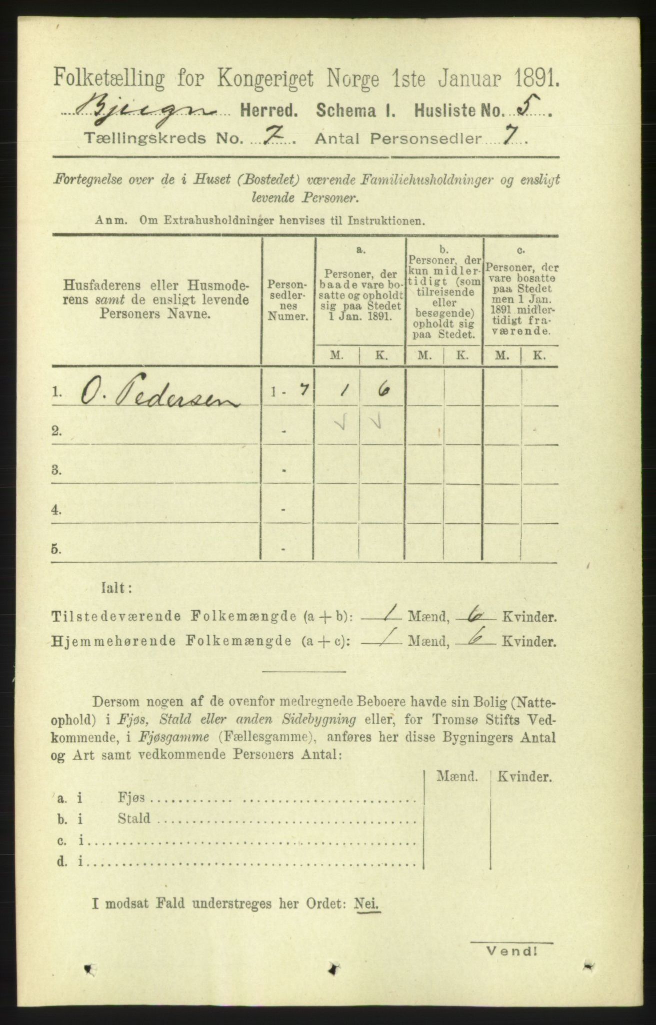 RA, Folketelling 1891 for 1627 Bjugn herred, 1891, s. 1804