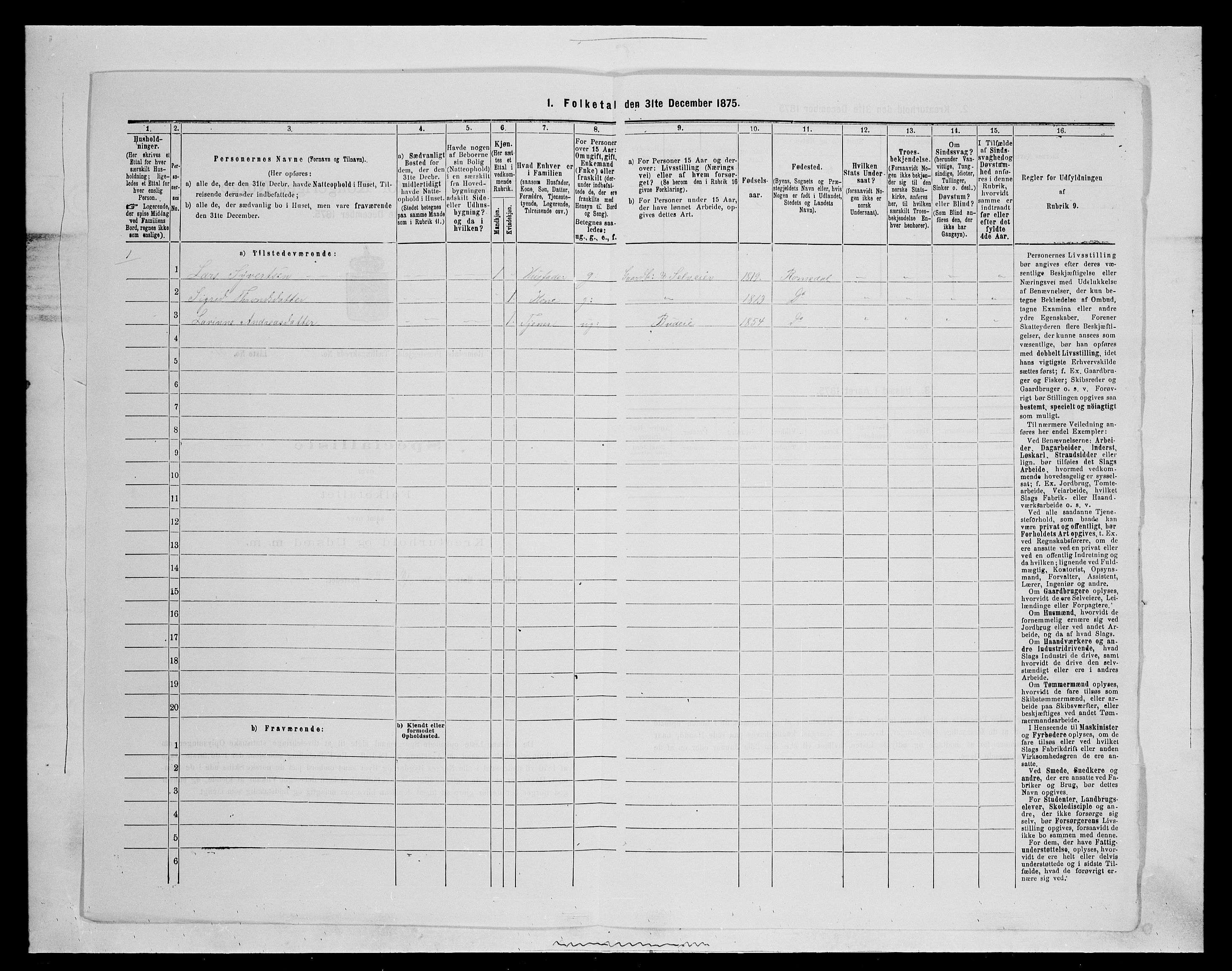 SAH, Folketelling 1875 for 0416P Romedal prestegjeld, 1875, s. 711