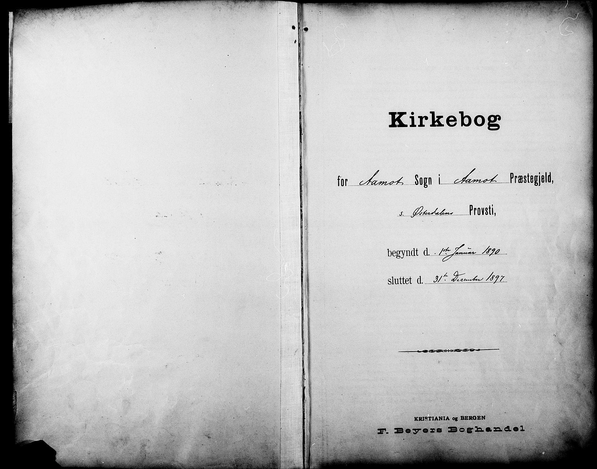 Åmot prestekontor, Hedmark, SAH/PREST-056/H/Ha/Haa/L0011: Ministerialbok nr. 11, 1890-1897, s. 1