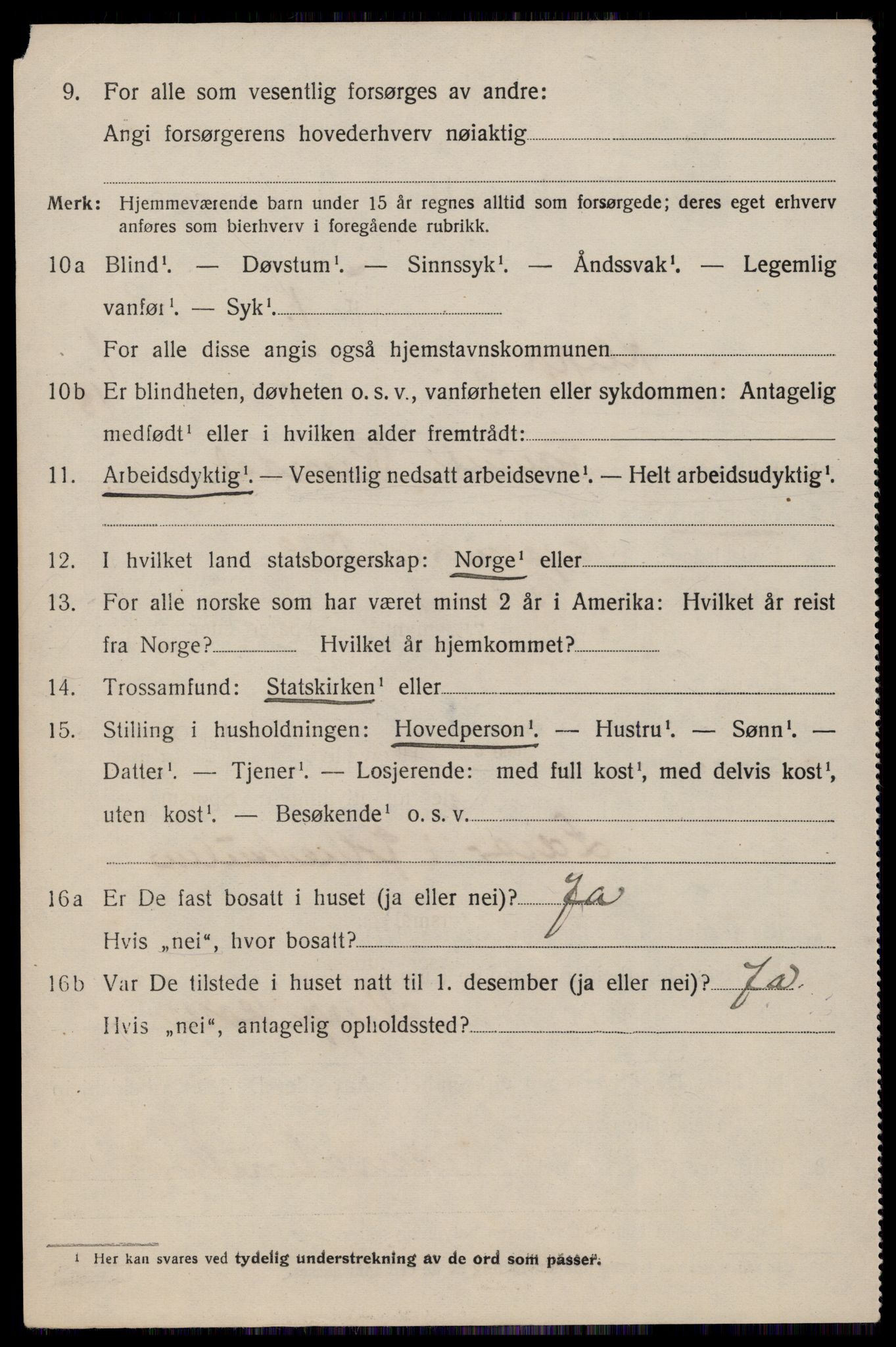 SAST, Folketelling 1920 for 1120 Klepp herred, 1920, s. 1189