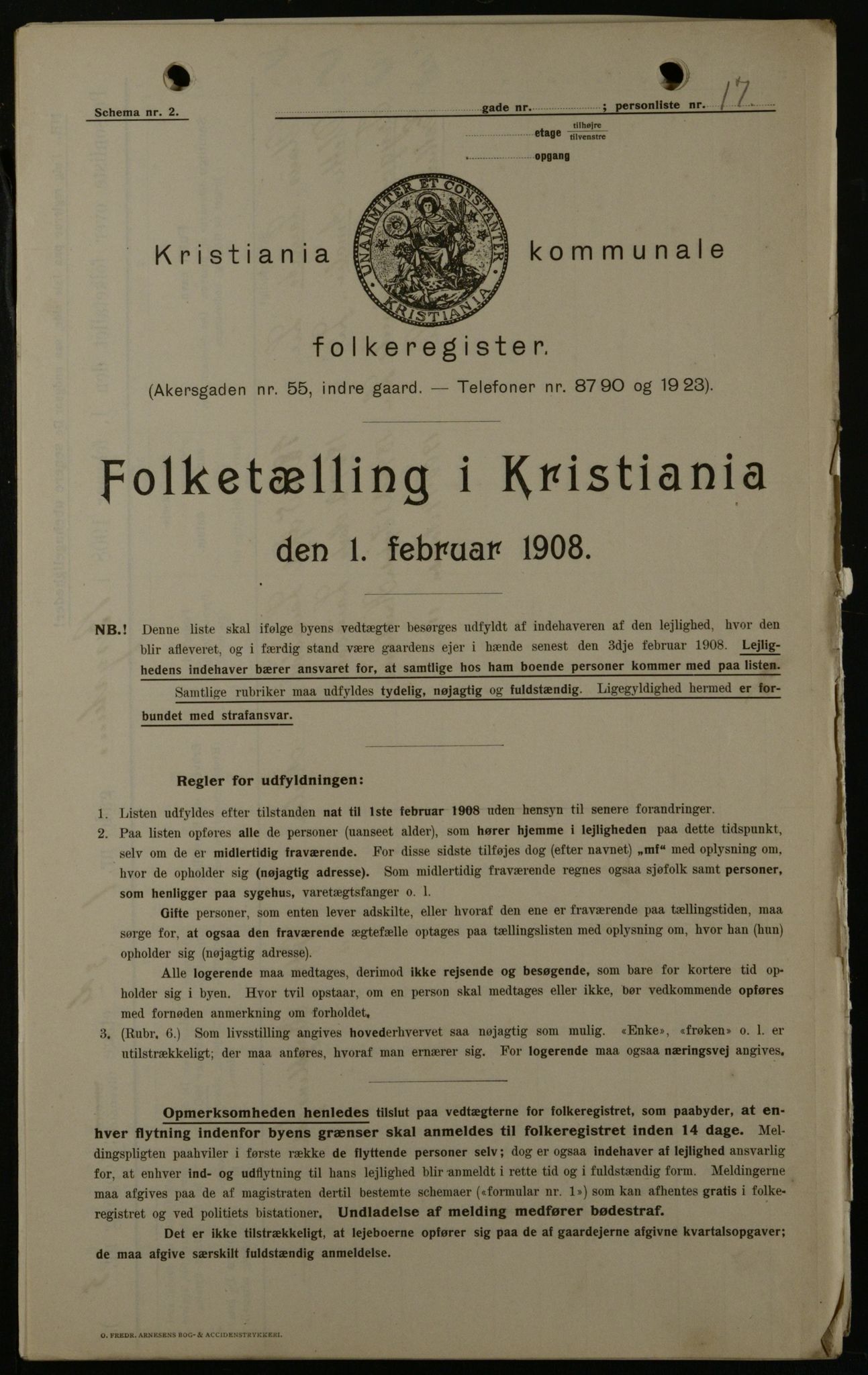 OBA, Kommunal folketelling 1.2.1908 for Kristiania kjøpstad, 1908, s. 4037