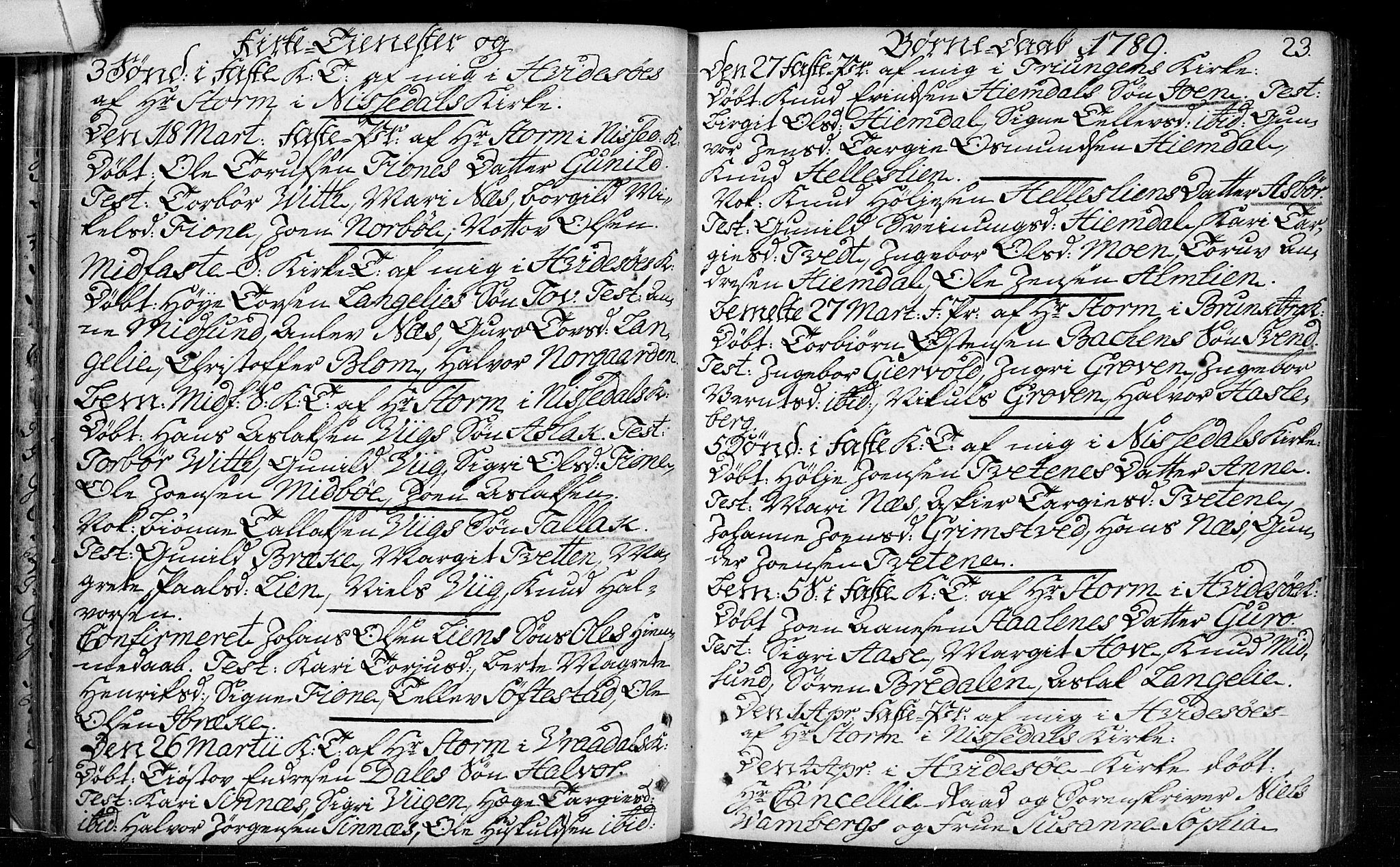 Kviteseid kirkebøker, SAKO/A-276/F/Fa/L0003: Ministerialbok nr. I 3, 1787-1799, s. 23