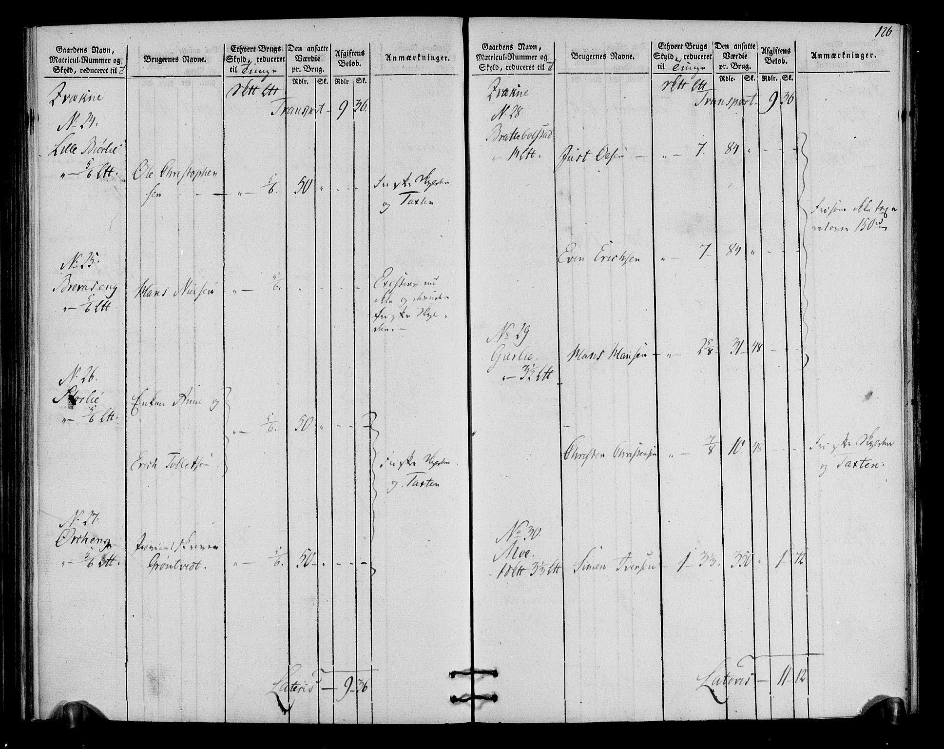 Rentekammeret inntil 1814, Realistisk ordnet avdeling, AV/RA-EA-4070/N/Ne/Nea/L0030: Østerdal fogderi. Oppebørselsregister, 1803-1804, s. 129