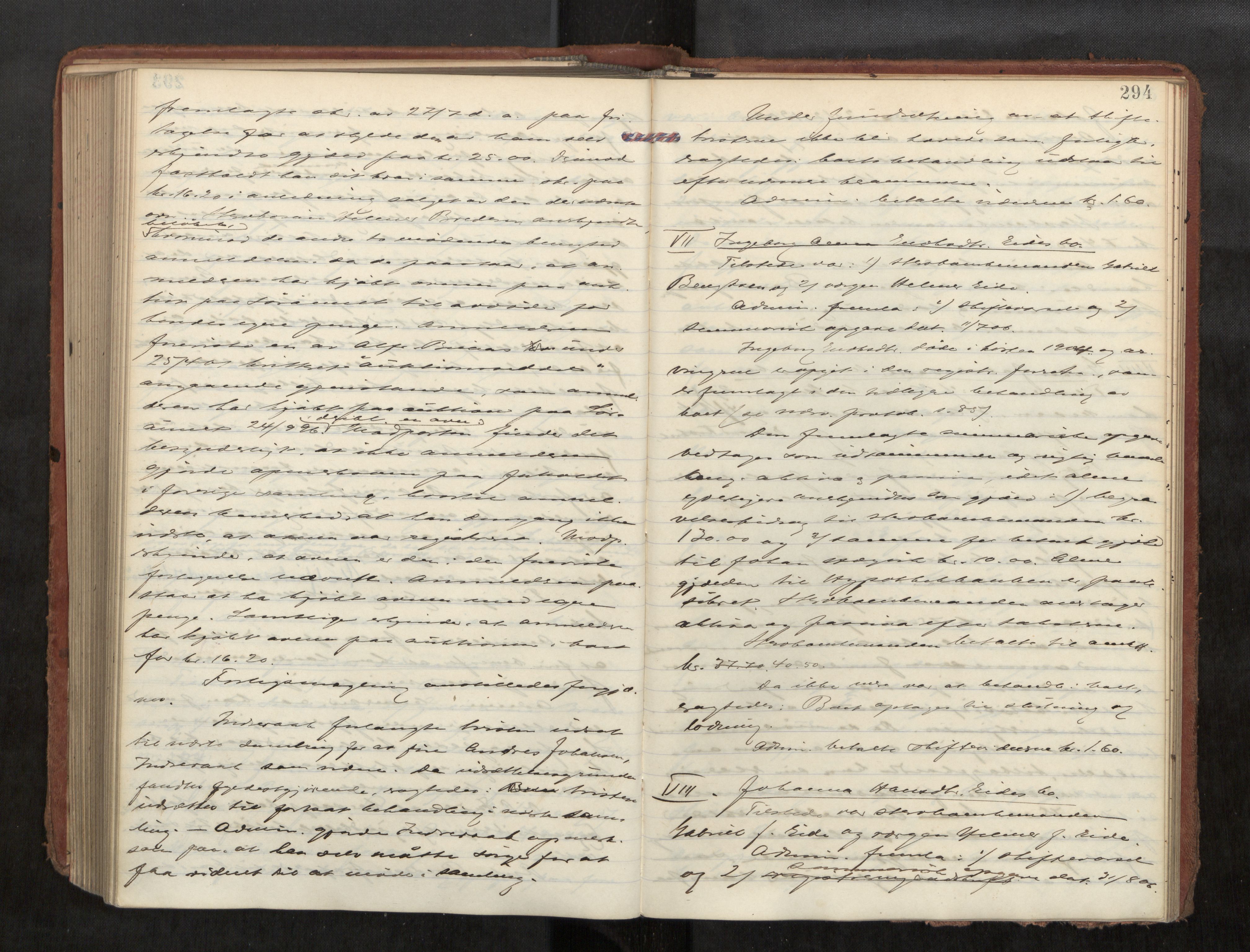 Fosen sorenskriveri, AV/SAT-A-1107/1/3/3B/L0008: Skiftebehandlingsprotokoll, 1904-1907, s. 294