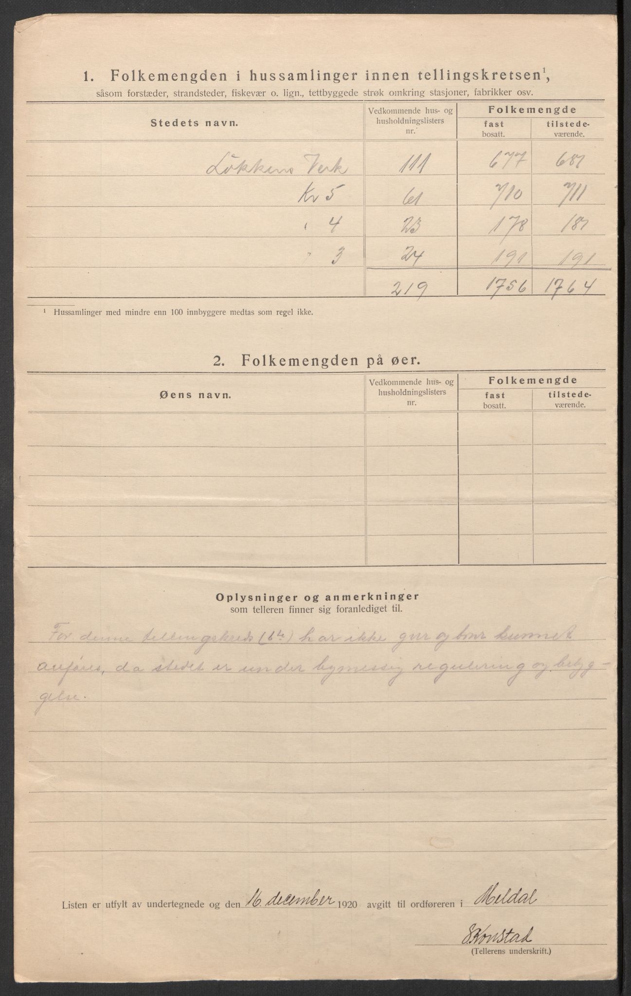 SAT, Folketelling 1920 for 1636 Meldal herred, 1920, s. 27