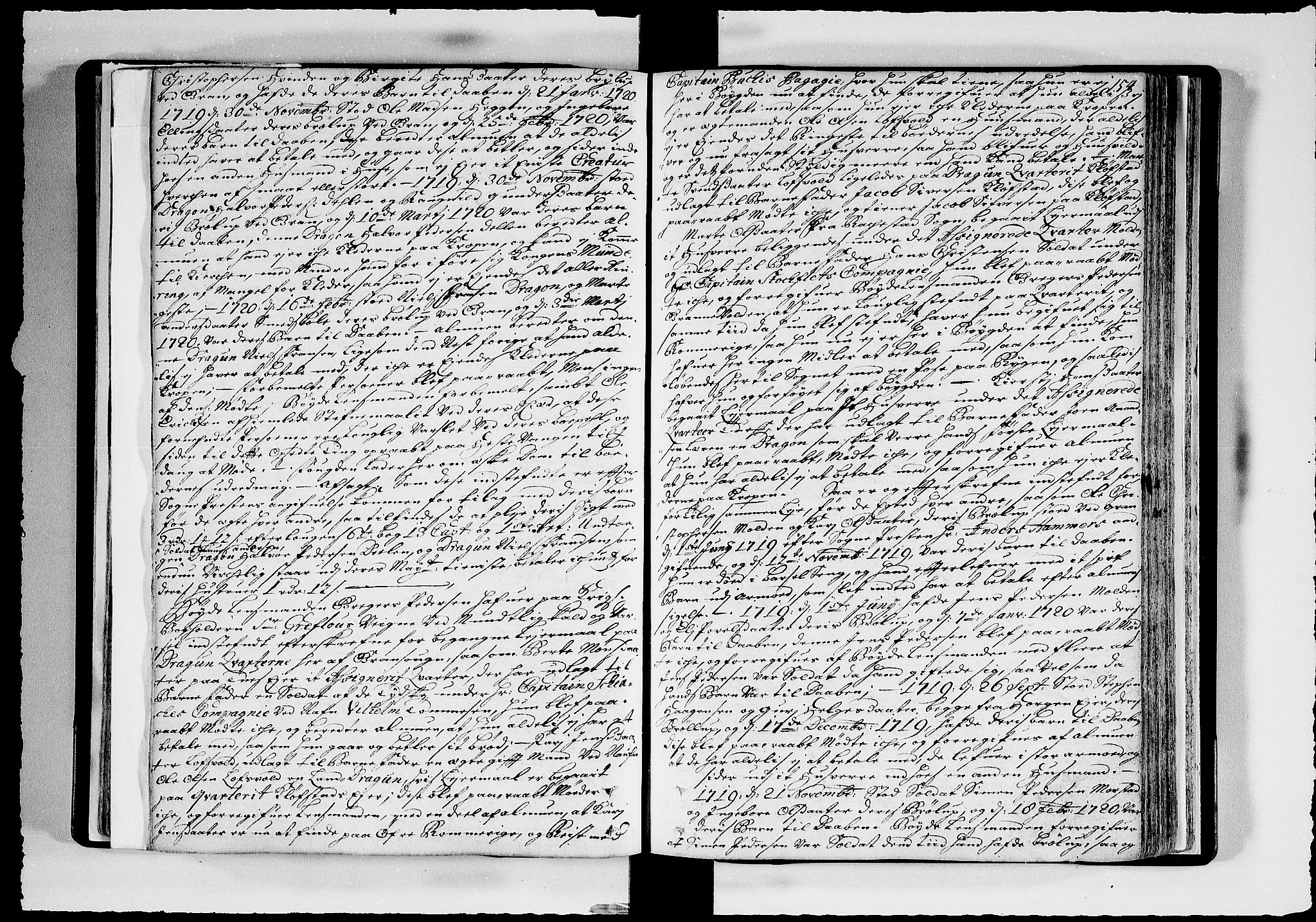Hadeland, Land og Valdres sorenskriveri, SAH/TING-028/G/Gb/L0048: Tingbok, 1720-1721, s. 153b-154a