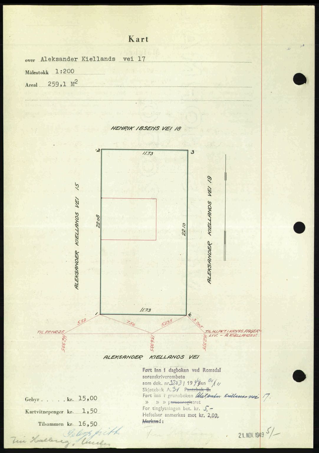 Romsdal sorenskriveri, AV/SAT-A-4149/1/2/2C: Pantebok nr. A31, 1949-1949, Dagboknr: 3253/1949