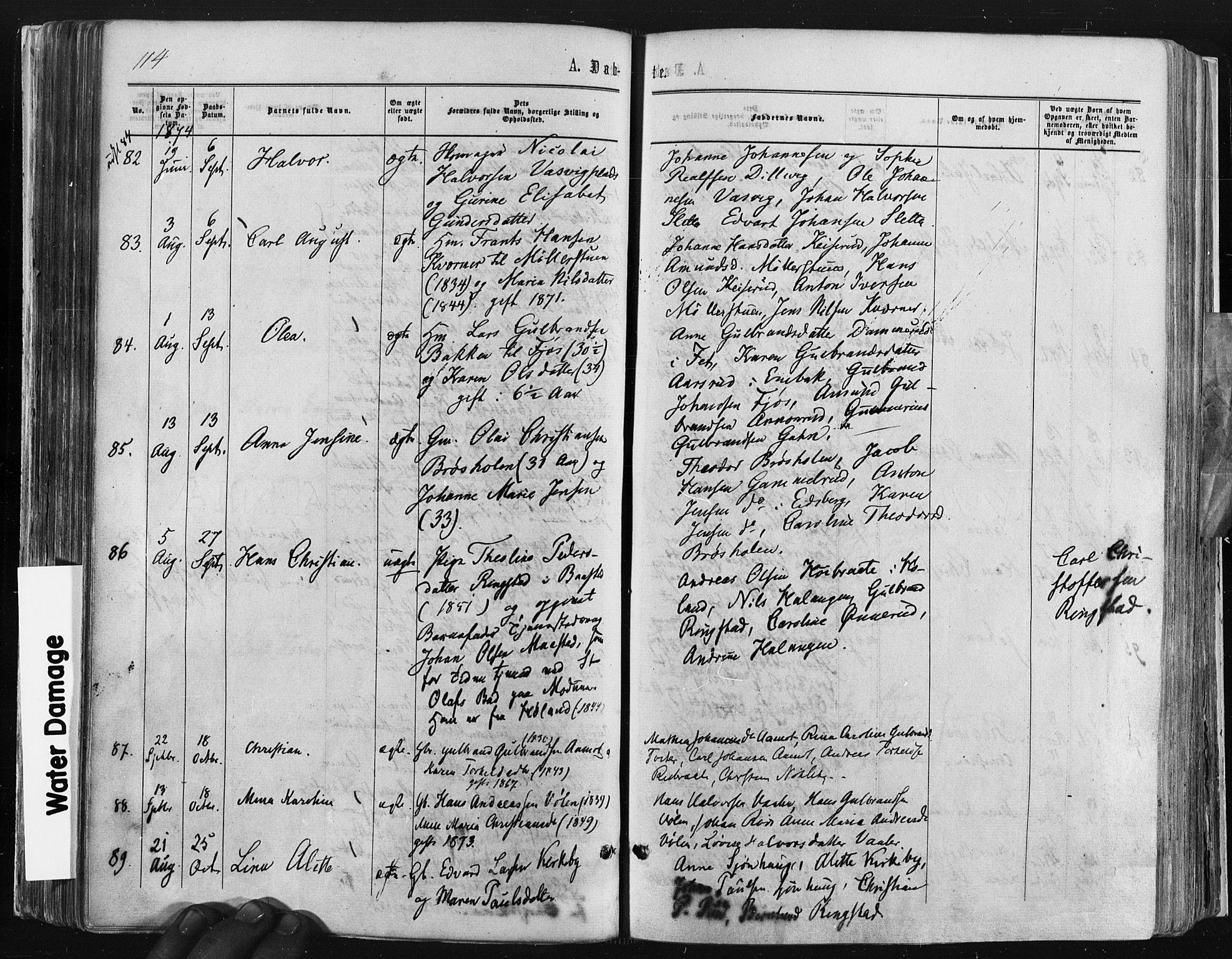 Trøgstad prestekontor Kirkebøker, AV/SAO-A-10925/F/Fa/L0009: Ministerialbok nr. I 9, 1865-1877, s. 114