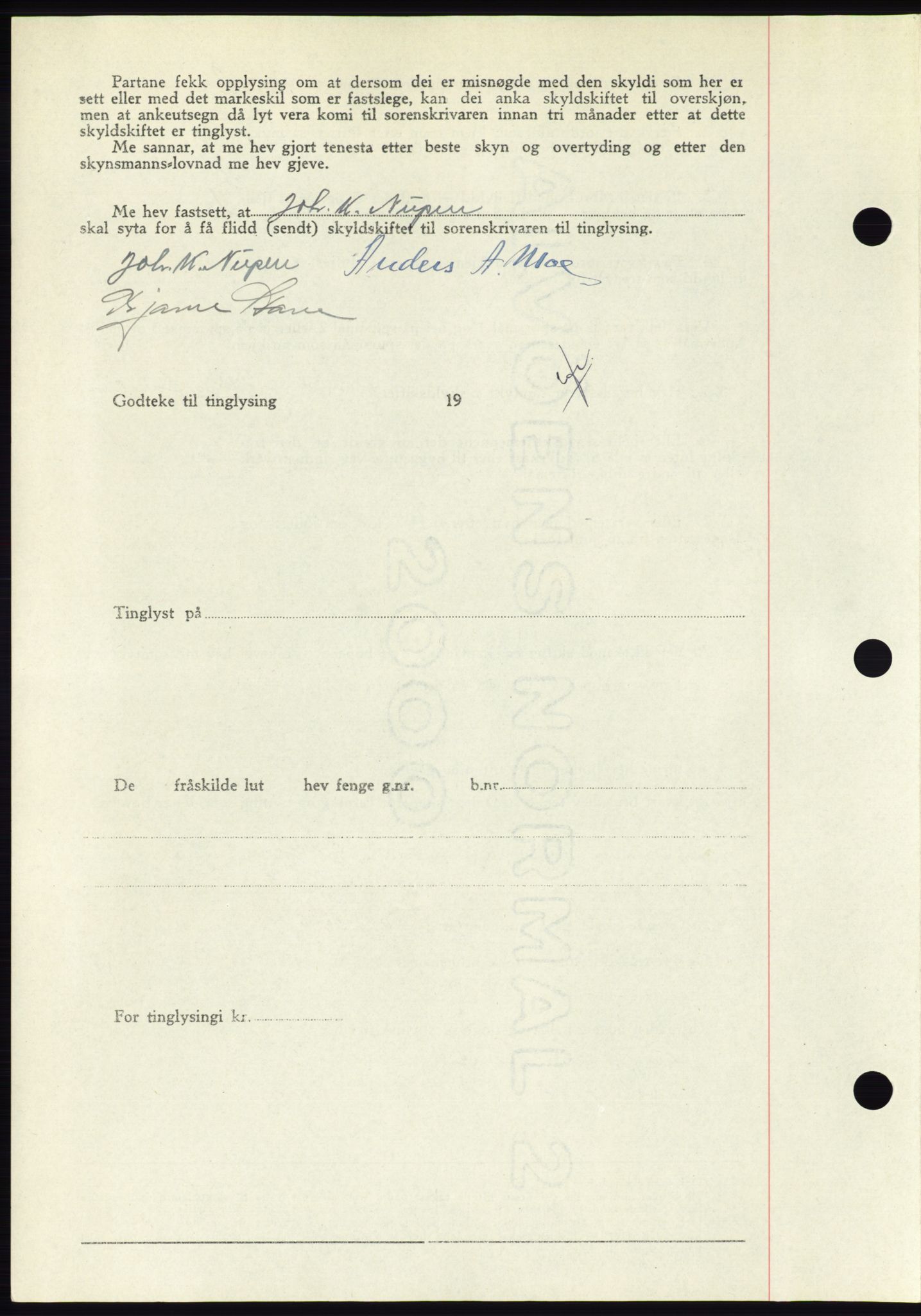 Søre Sunnmøre sorenskriveri, AV/SAT-A-4122/1/2/2C/L0081: Pantebok nr. 7A, 1947-1948, Dagboknr: 1273/1947