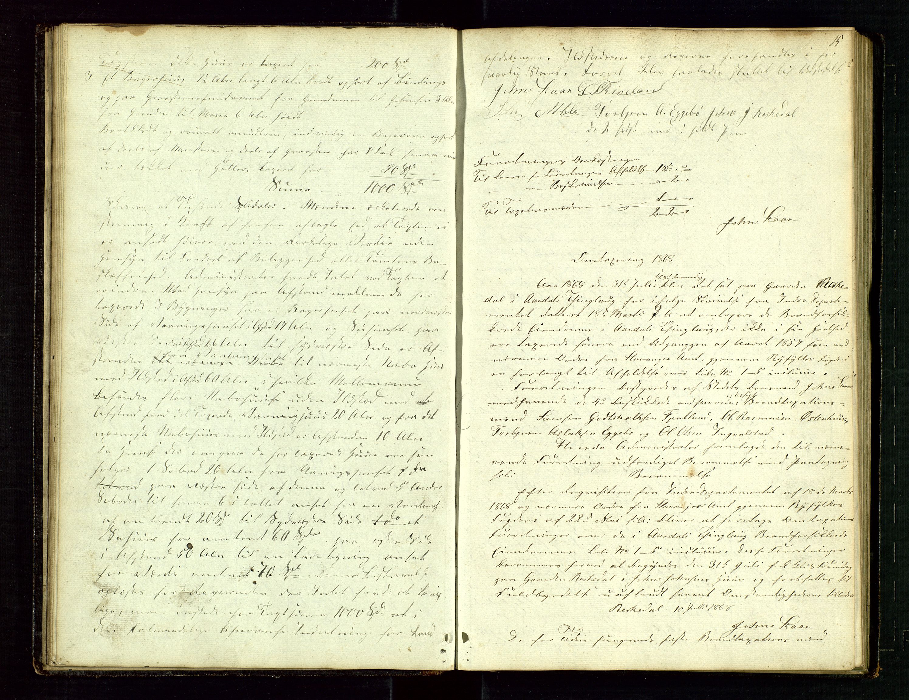 Årdal lensmannskontor, AV/SAST-A-100453/Goa/L0001: Branntakstprotokoll, 1846-1940, s. 14b-15a