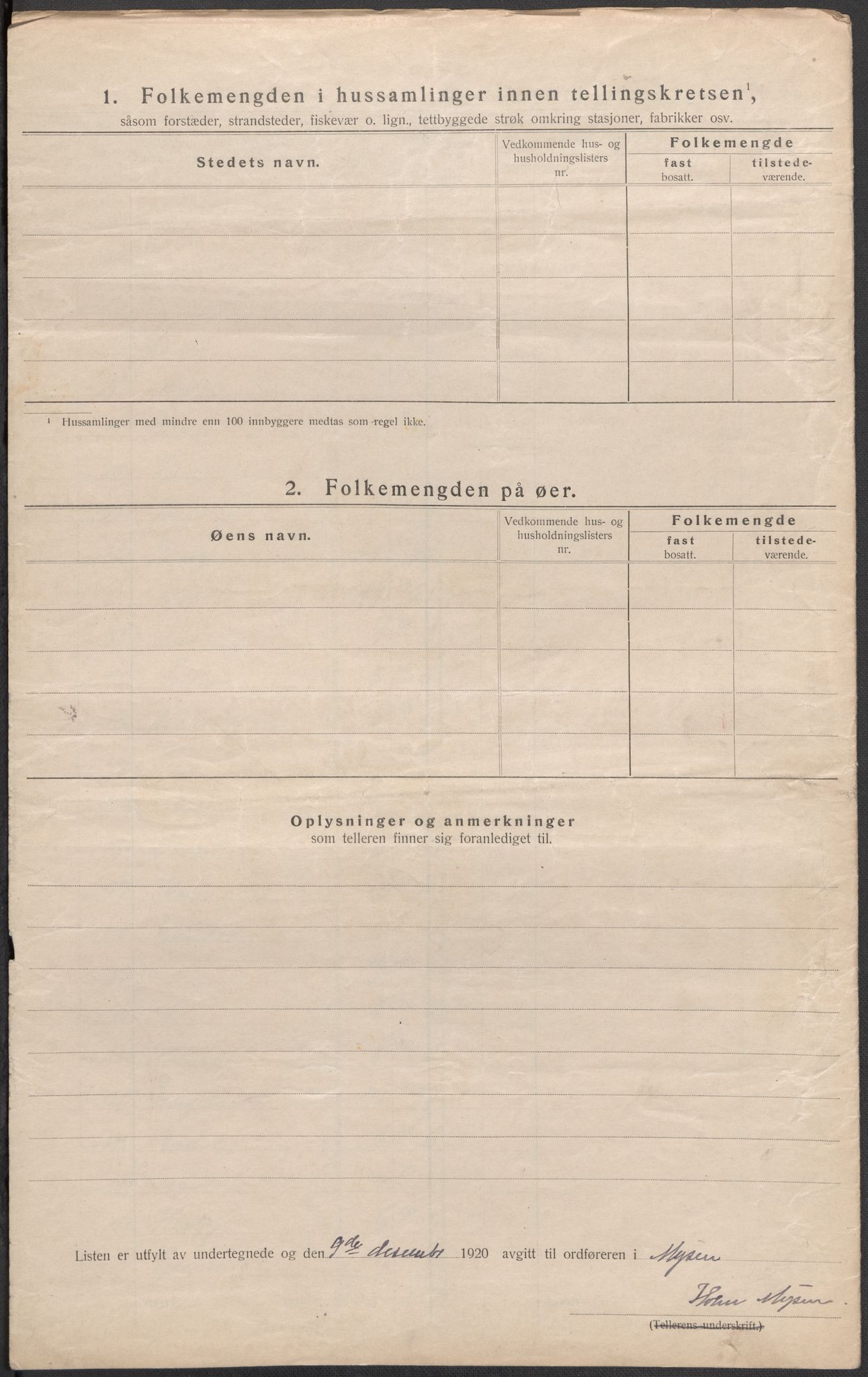 SAO, Folketelling 1920 for 0126 Mysen herred, 1920, s. 12