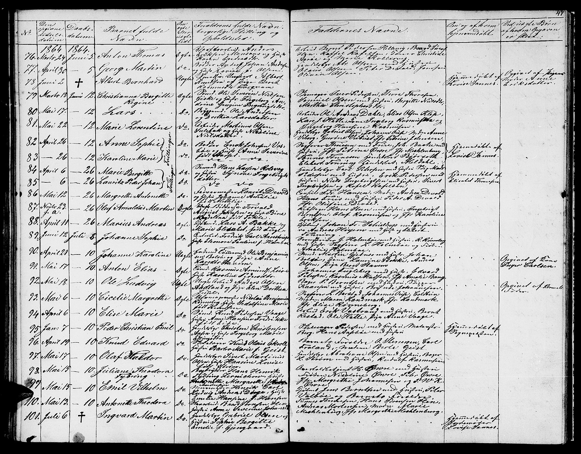 Ministerialprotokoller, klokkerbøker og fødselsregistre - Møre og Romsdal, AV/SAT-A-1454/529/L0464: Klokkerbok nr. 529C01, 1855-1867, s. 47