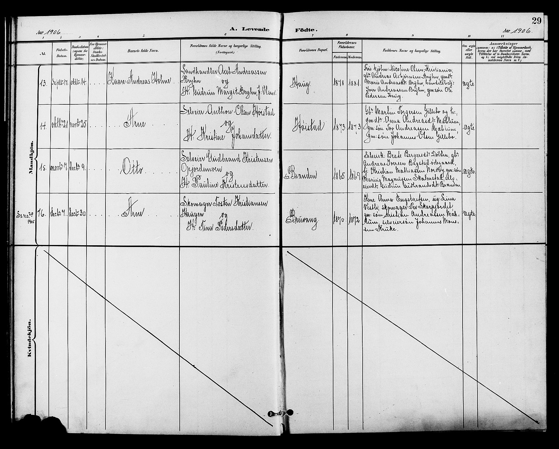 Øyer prestekontor, AV/SAH-PREST-084/H/Ha/Hab/L0005: Klokkerbok nr. 5, 1897-1913, s. 29