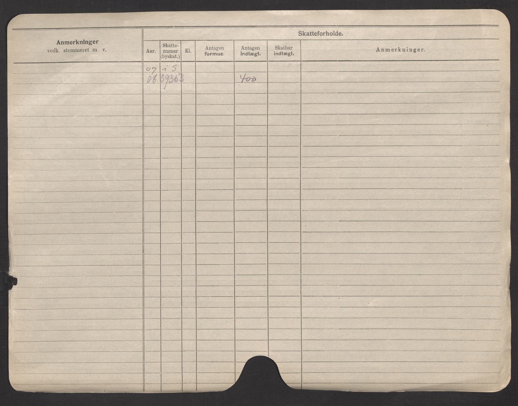 Oslo folkeregister, Registerkort, AV/SAO-A-11715/F/Fa/Fac/L0020: Kvinner, 1906-1914, s. 1b