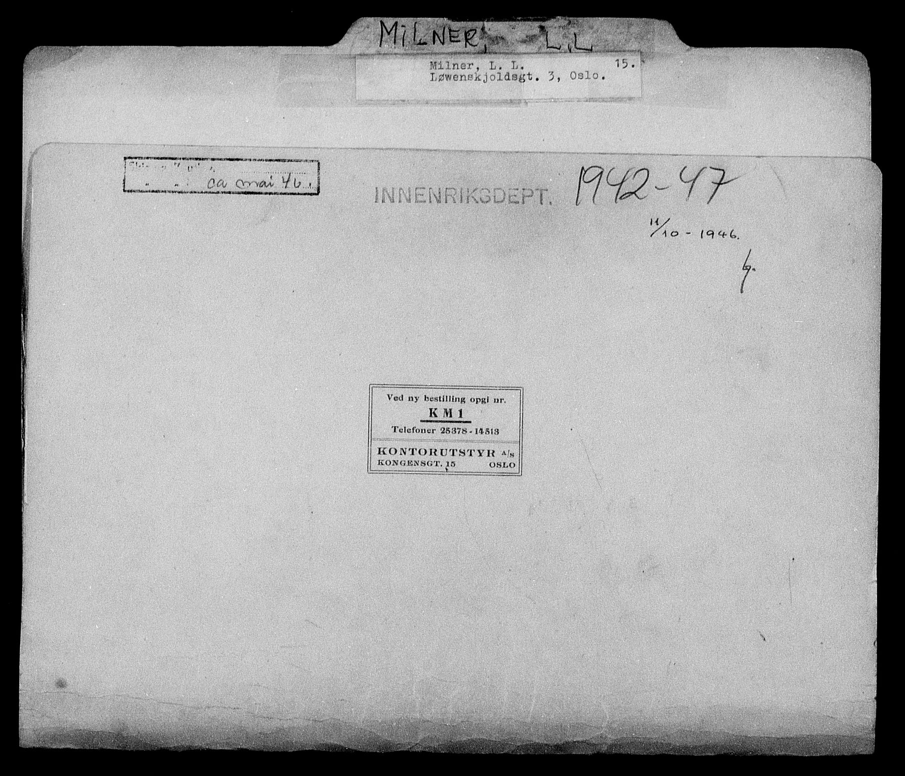 Justisdepartementet, Tilbakeføringskontoret for inndratte formuer, AV/RA-S-1564/H/Hc/Hcc/L0965: --, 1945-1947, s. 45