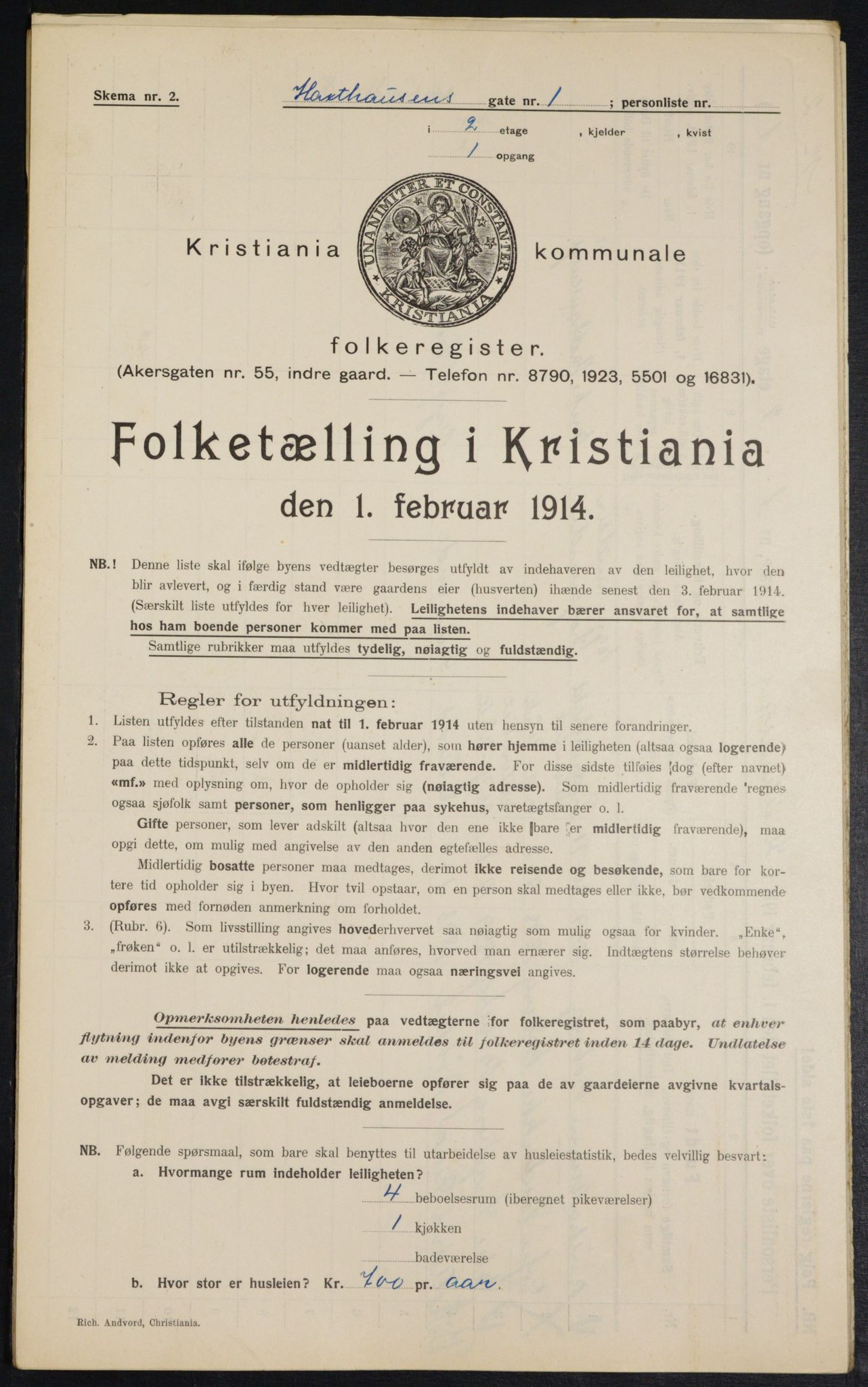 OBA, Kommunal folketelling 1.2.1914 for Kristiania, 1914, s. 35563