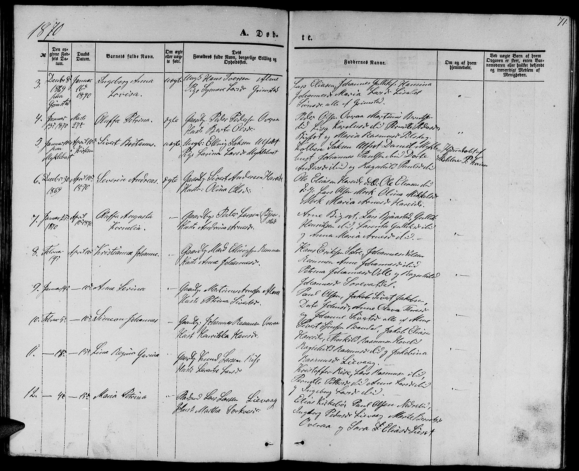 Ministerialprotokoller, klokkerbøker og fødselsregistre - Møre og Romsdal, SAT/A-1454/510/L0124: Klokkerbok nr. 510C01, 1854-1877, s. 71