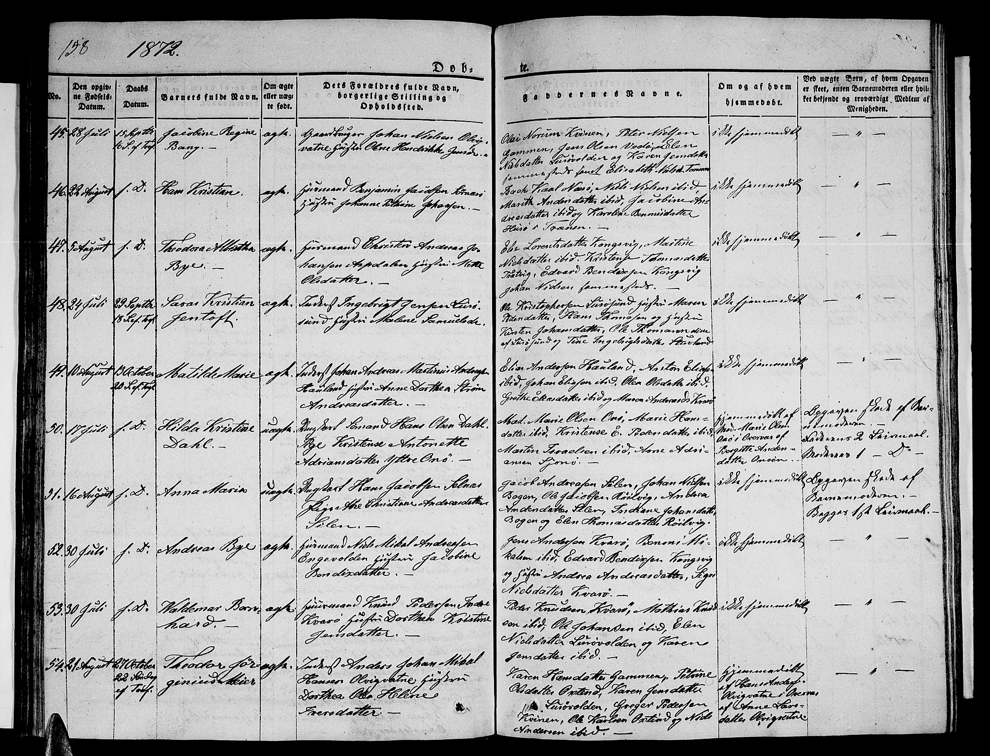 Ministerialprotokoller, klokkerbøker og fødselsregistre - Nordland, AV/SAT-A-1459/839/L0572: Klokkerbok nr. 839C02, 1841-1873, s. 158