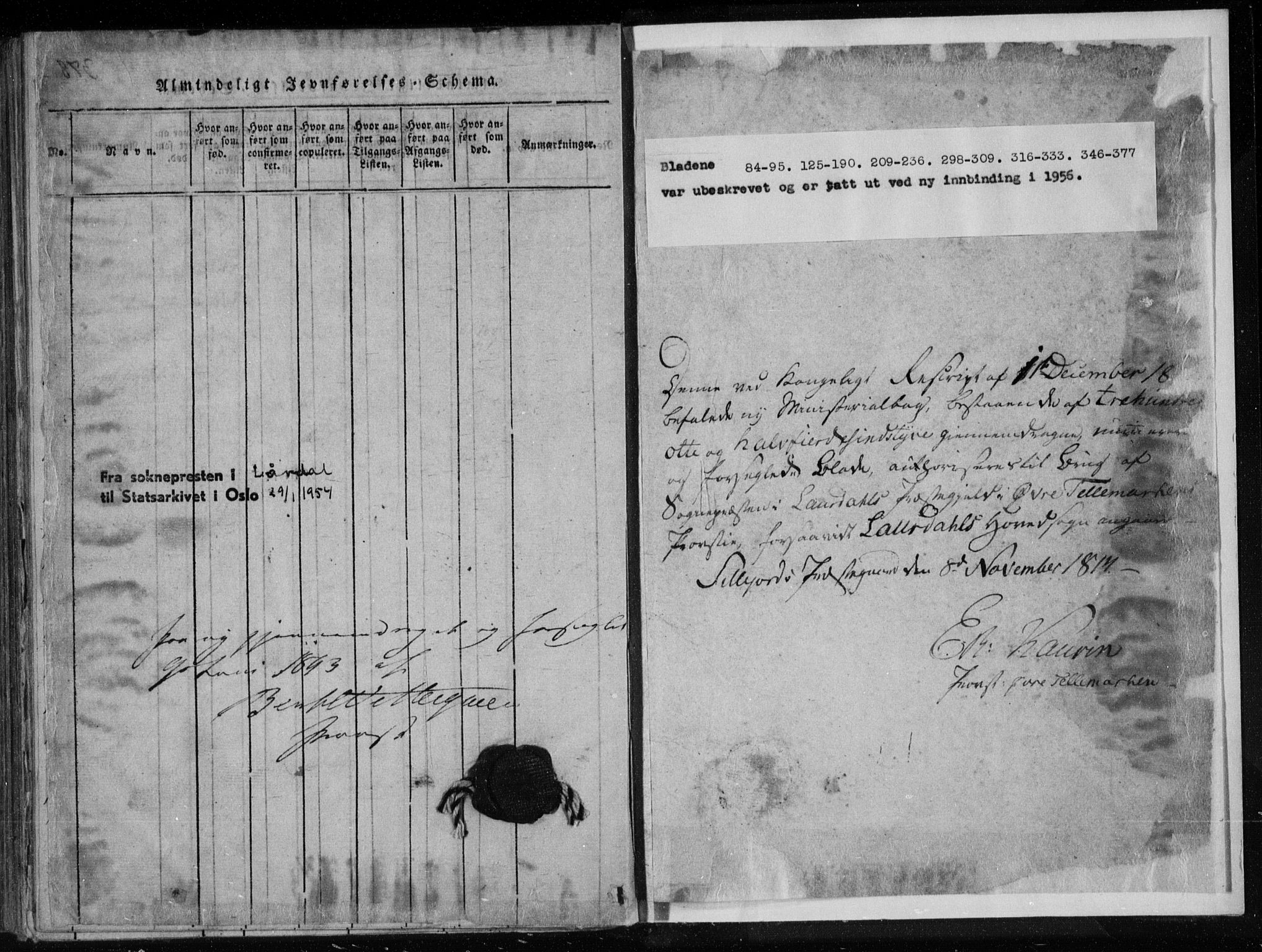 Lårdal kirkebøker, AV/SAKO-A-284/F/Fa/L0005: Ministerialbok nr. I 5, 1815-1860