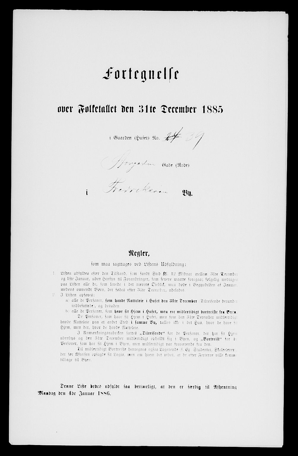 SAKO, Folketelling 1885 for 0798 Fredriksvern herred, 1885, s. 56