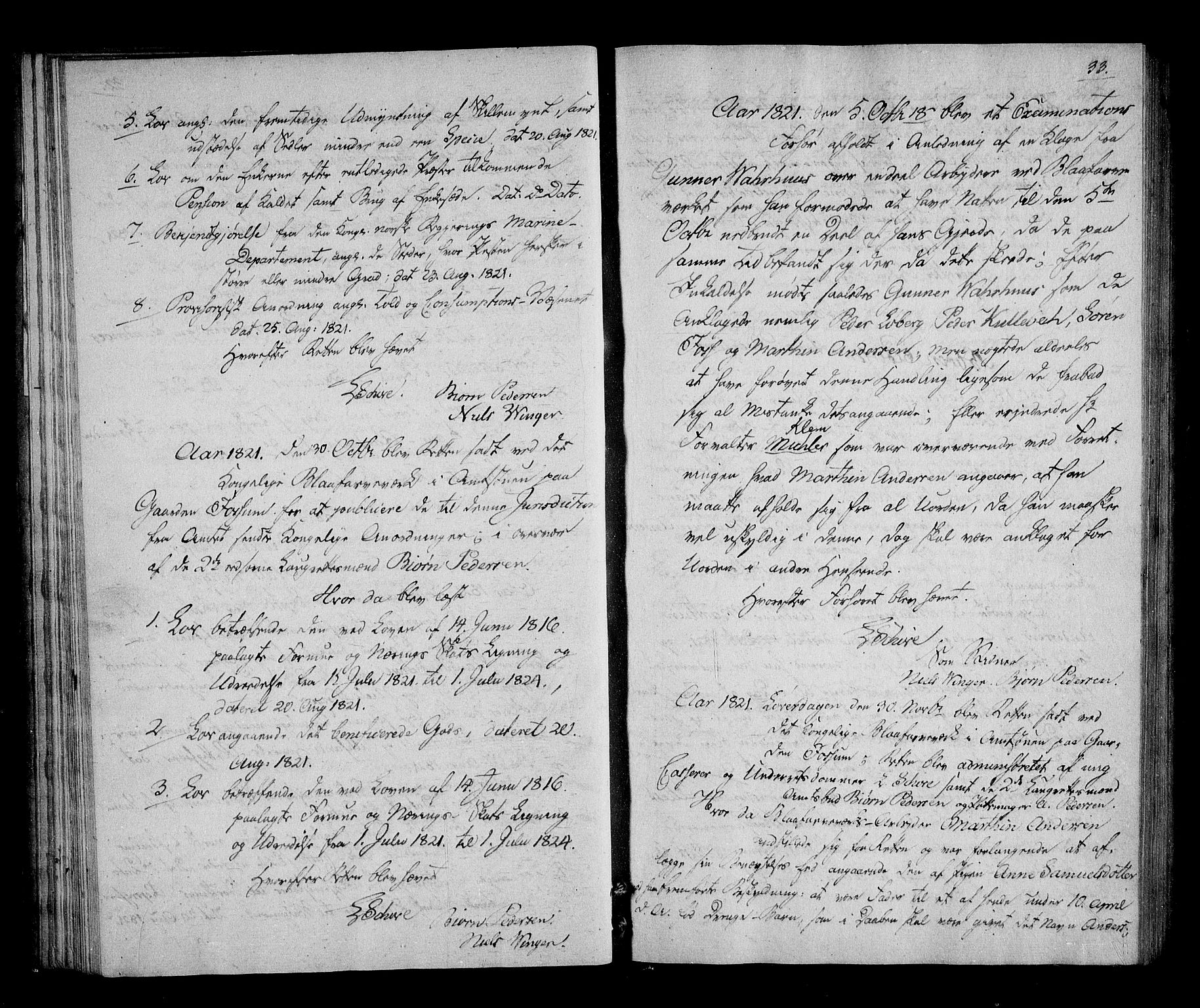 Eiker, Modum og Sigdal sorenskriveri, AV/SAKO-A-123/F/Fa/Fae/L0002: Tingbok, 1813-1822, s. 33