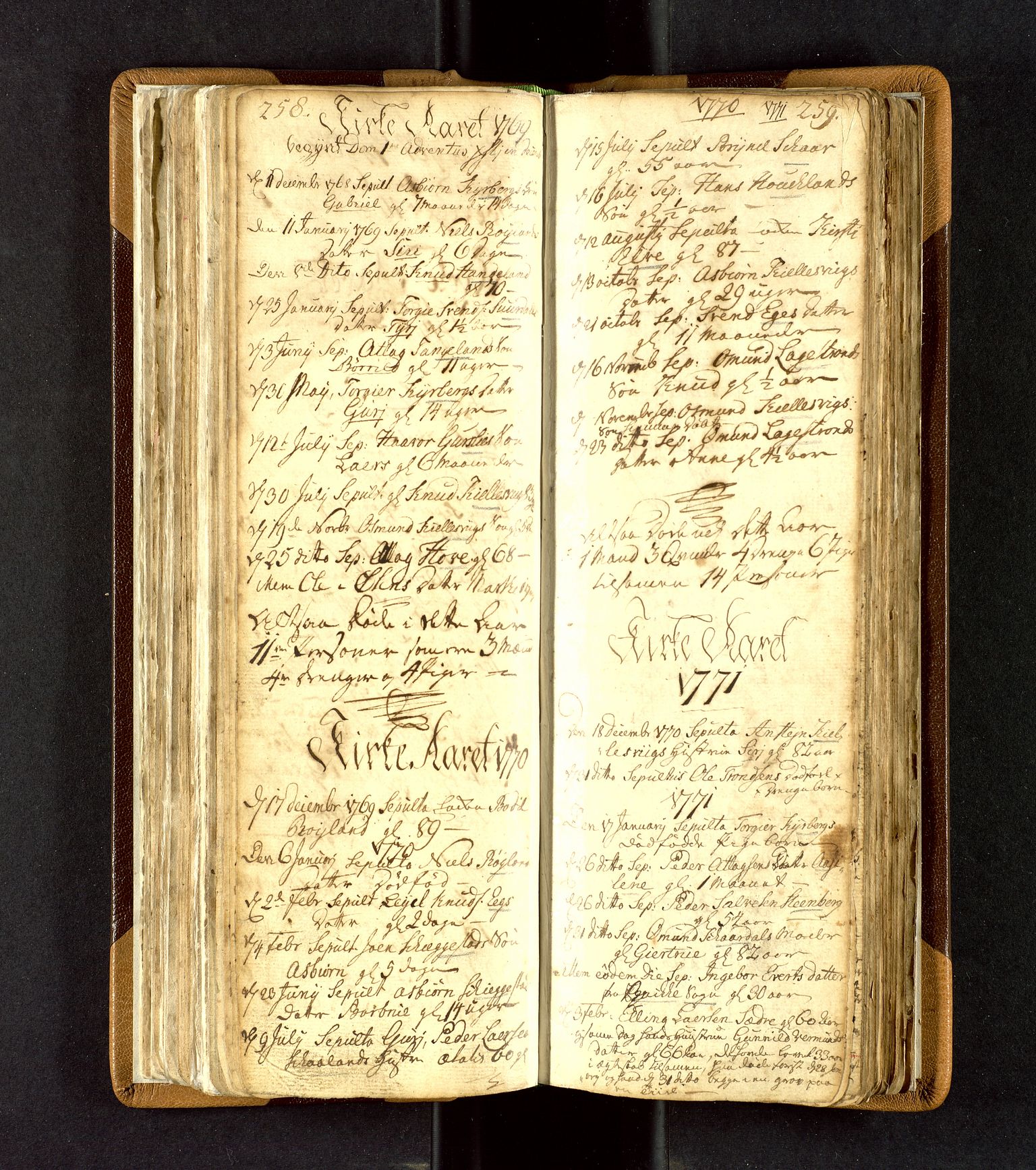 Lund sokneprestkontor, AV/SAST-A-101809/S06/L0003: Ministerialbok nr. A 3, 1761-1801, s. 258-259
