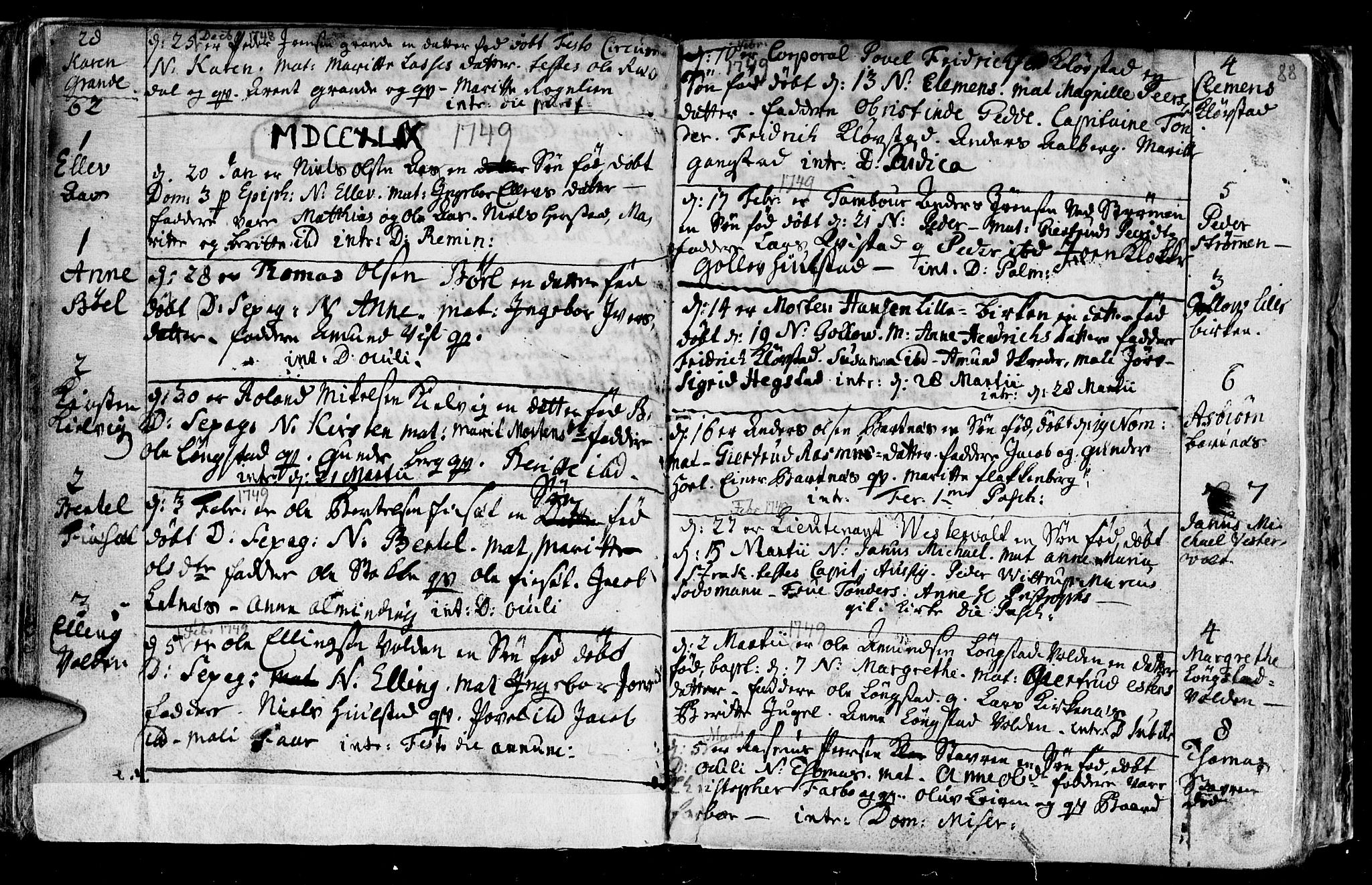 Ministerialprotokoller, klokkerbøker og fødselsregistre - Nord-Trøndelag, AV/SAT-A-1458/730/L0272: Ministerialbok nr. 730A01, 1733-1764, s. 88