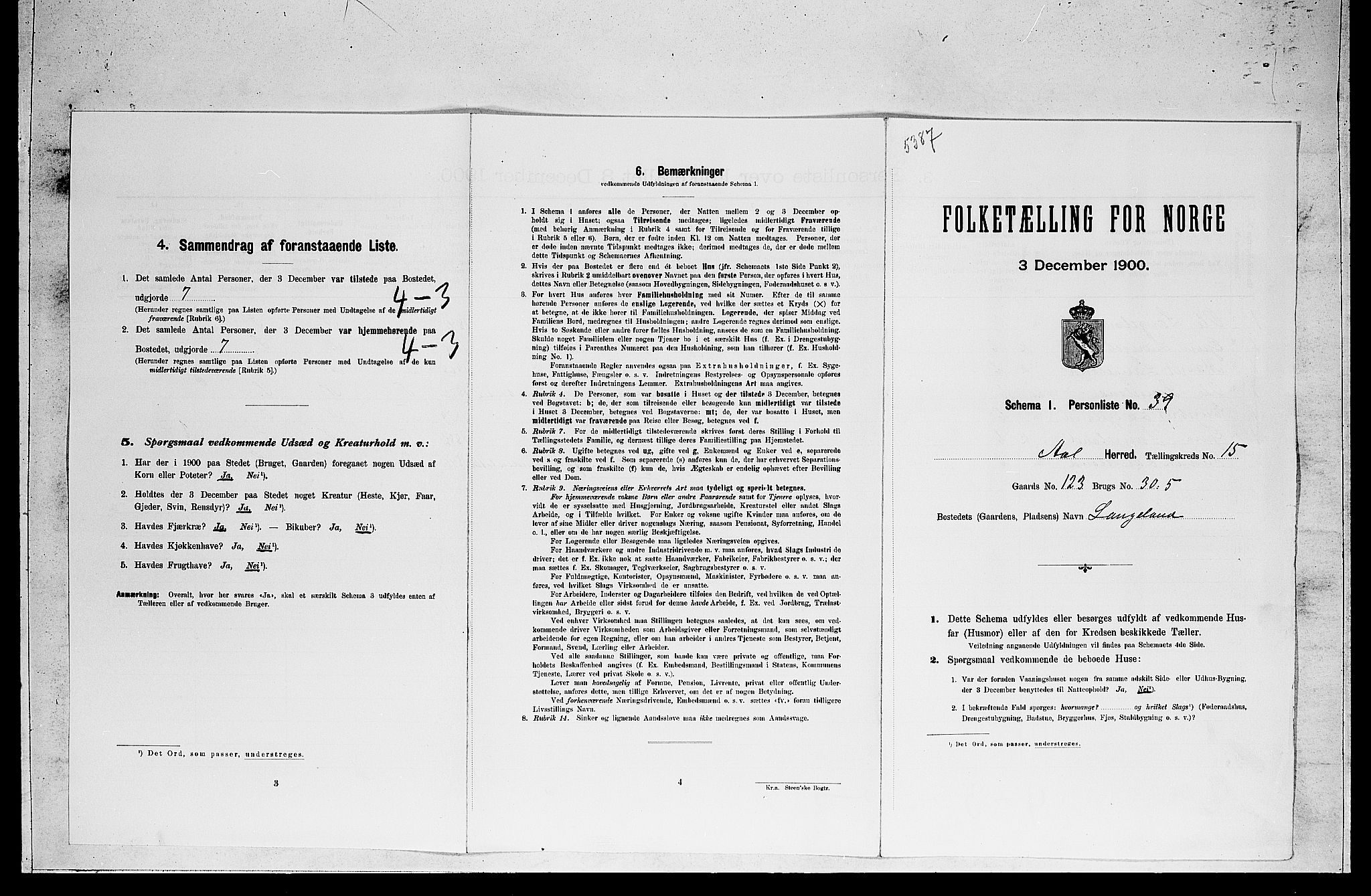 RA, Folketelling 1900 for 0619 Ål herred, 1900, s. 1241