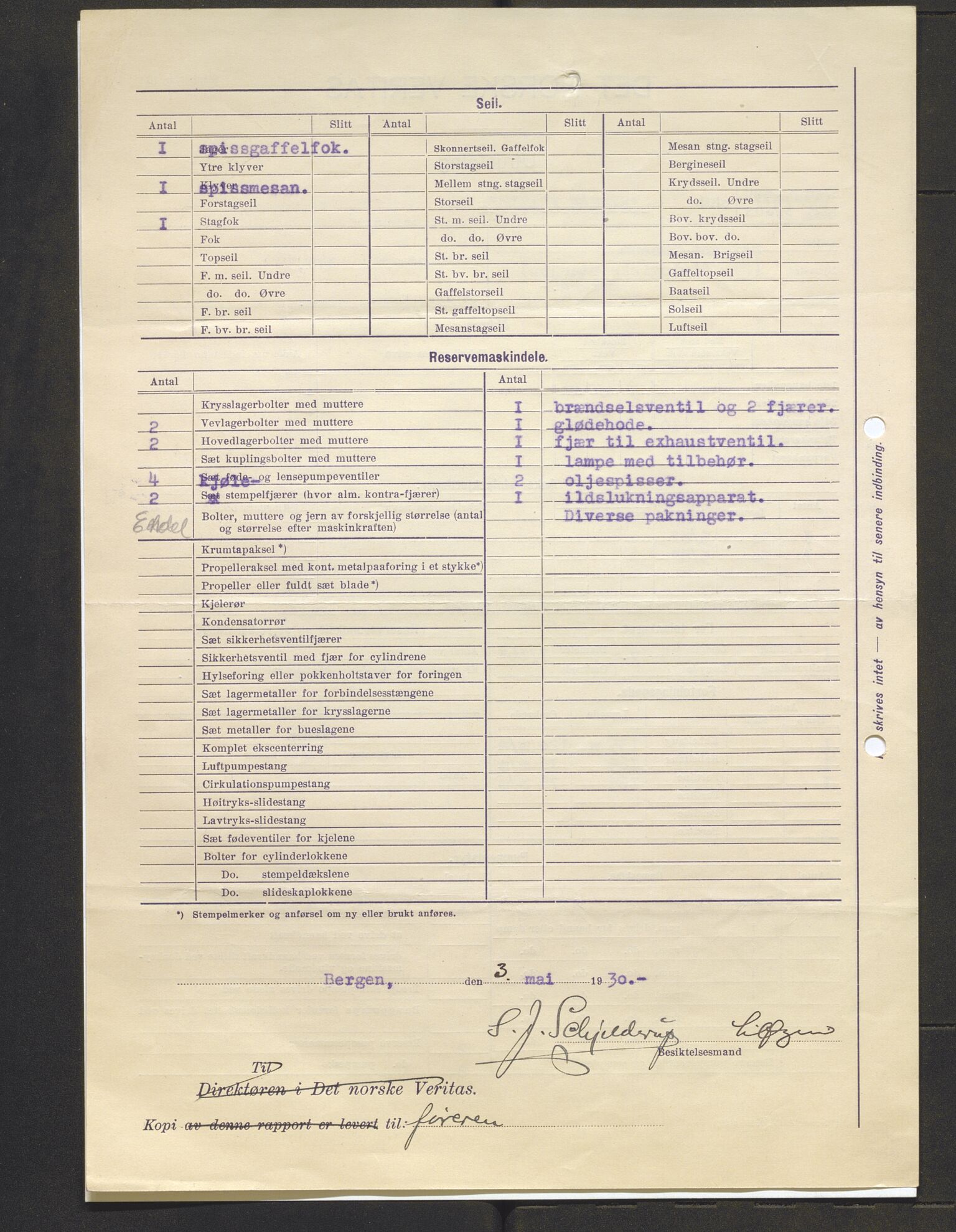 Bergens Museum, AV/SAB-A-17301/13/D/L0002: Korrespondanse , 1928-1940, s. 284