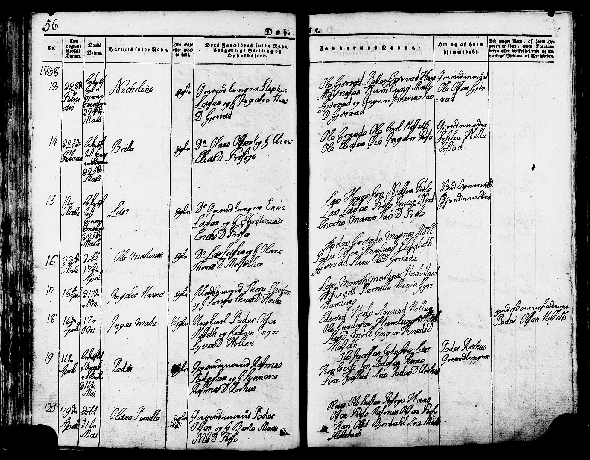 Ministerialprotokoller, klokkerbøker og fødselsregistre - Møre og Romsdal, AV/SAT-A-1454/517/L0221: Ministerialbok nr. 517A01, 1827-1858, s. 56