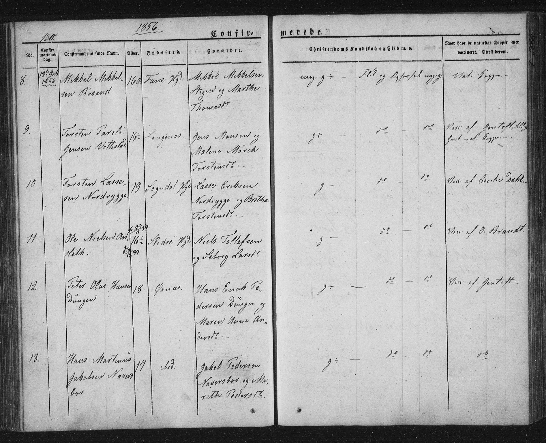 Ministerialprotokoller, klokkerbøker og fødselsregistre - Nordland, AV/SAT-A-1459/893/L1332: Ministerialbok nr. 893A05, 1841-1858, s. 130