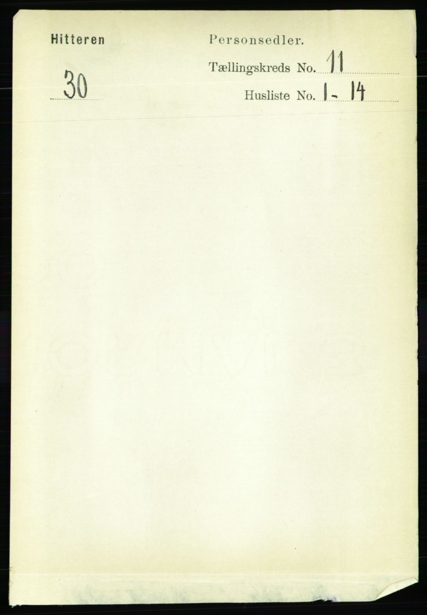 RA, Folketelling 1891 for 1617 Hitra herred, 1891, s. 2437