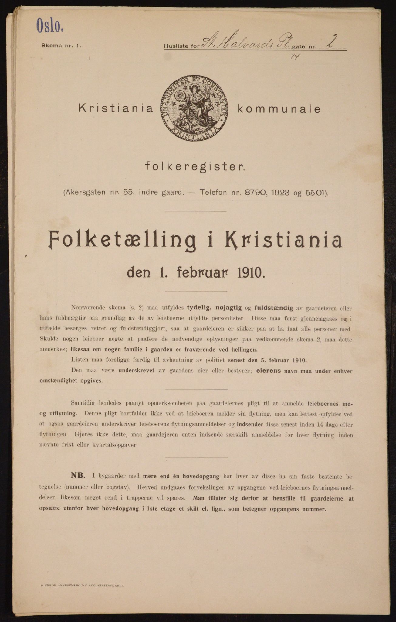 OBA, Kommunal folketelling 1.2.1910 for Kristiania, 1910, s. 84039
