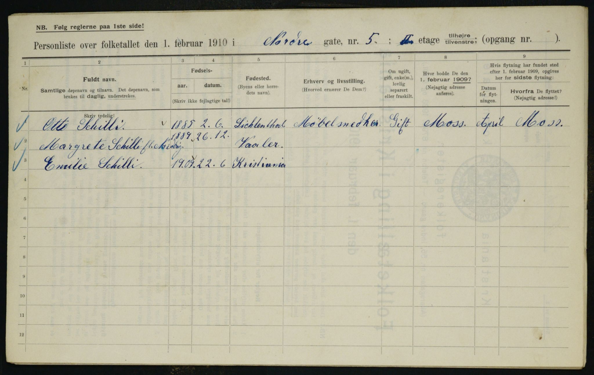 OBA, Kommunal folketelling 1.2.1910 for Kristiania, 1910, s. 70984