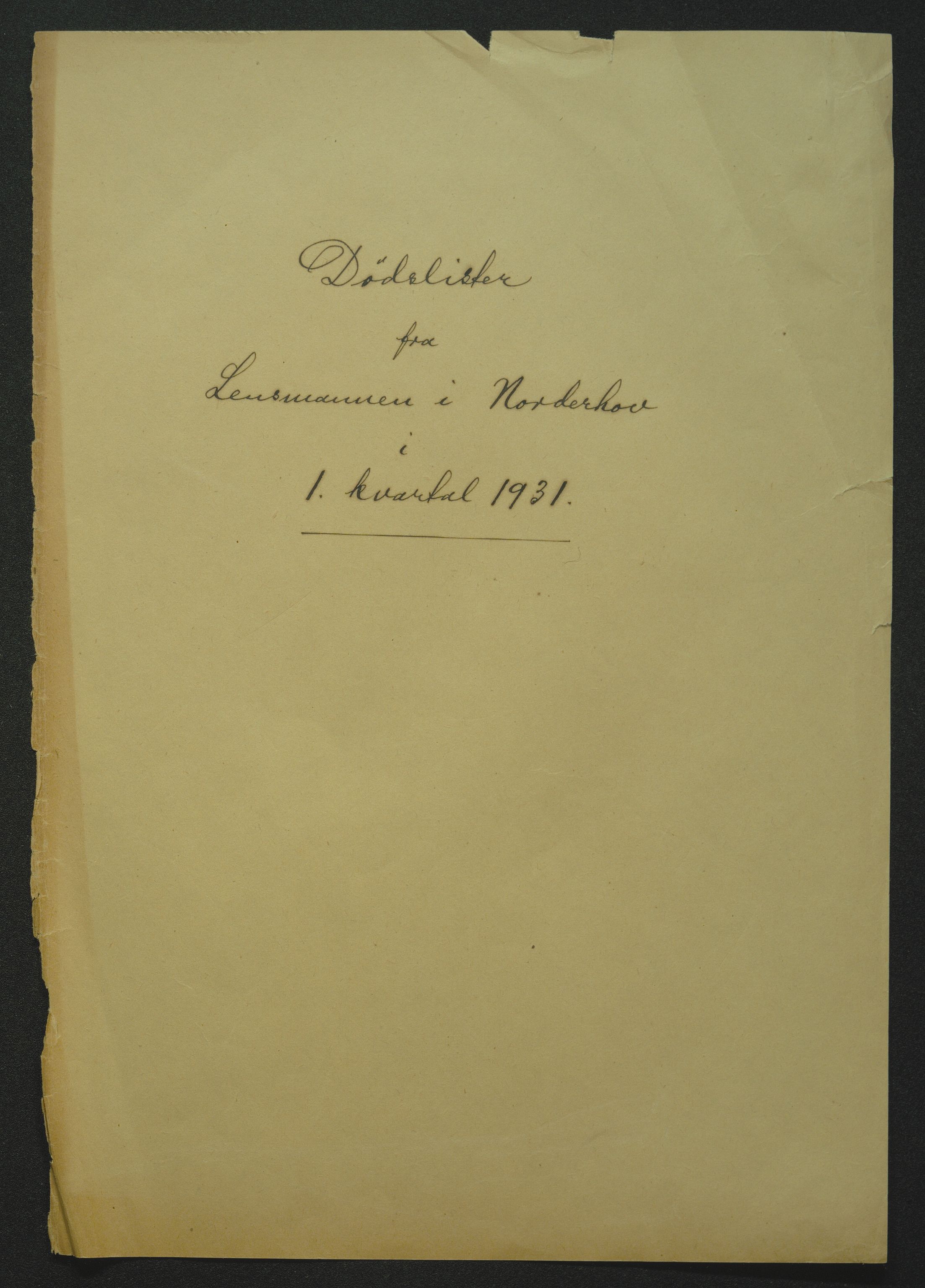 Ringerike sorenskriveri, AV/SAKO-A-105/H/Ha/Hab/L0014: Dødsfallslister Norderhov, 1931-1936
