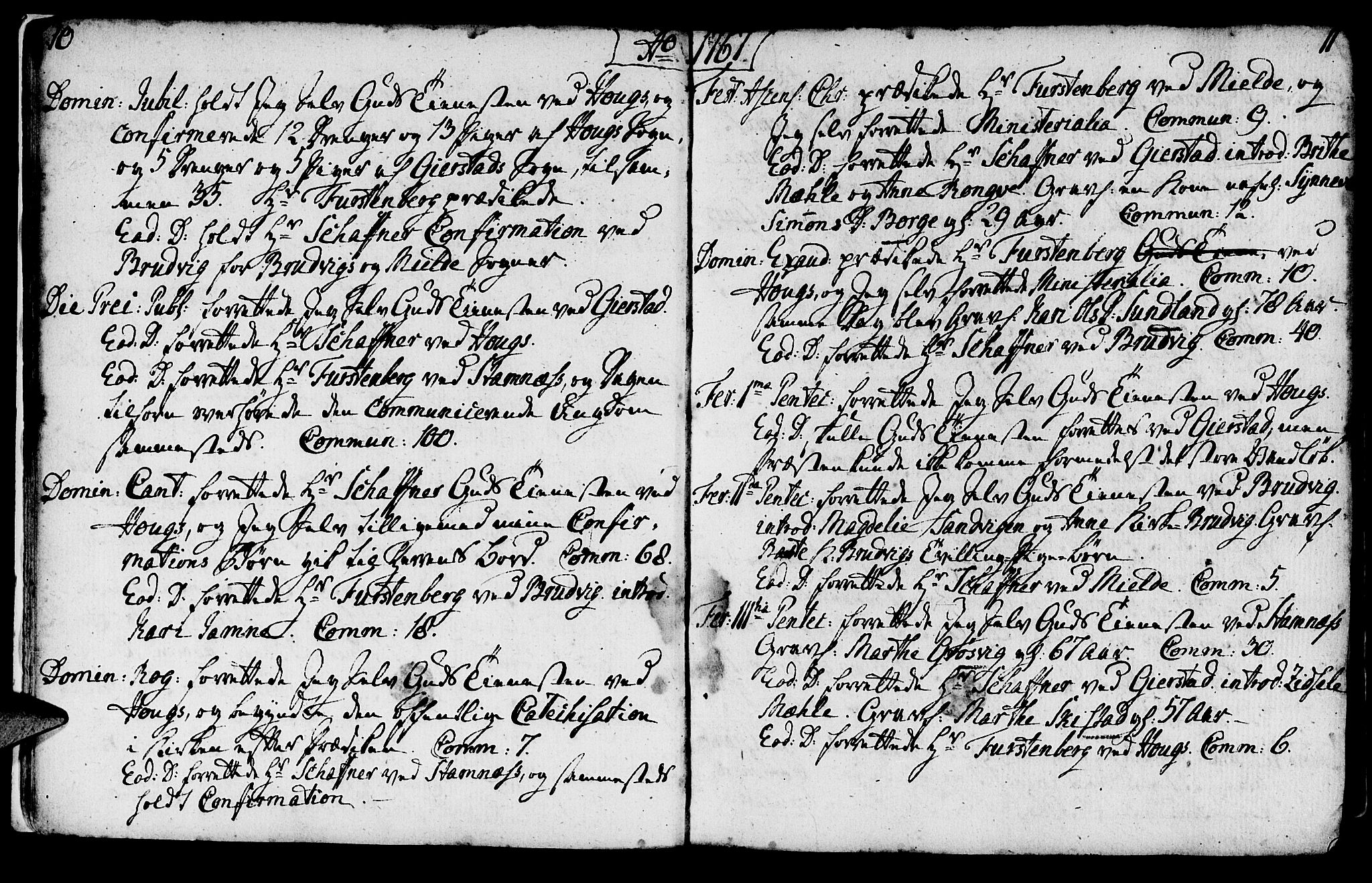 Haus sokneprestembete, AV/SAB-A-75601/H/Haa: Ministerialbok nr. A 9, 1767-1781, s. 10-11