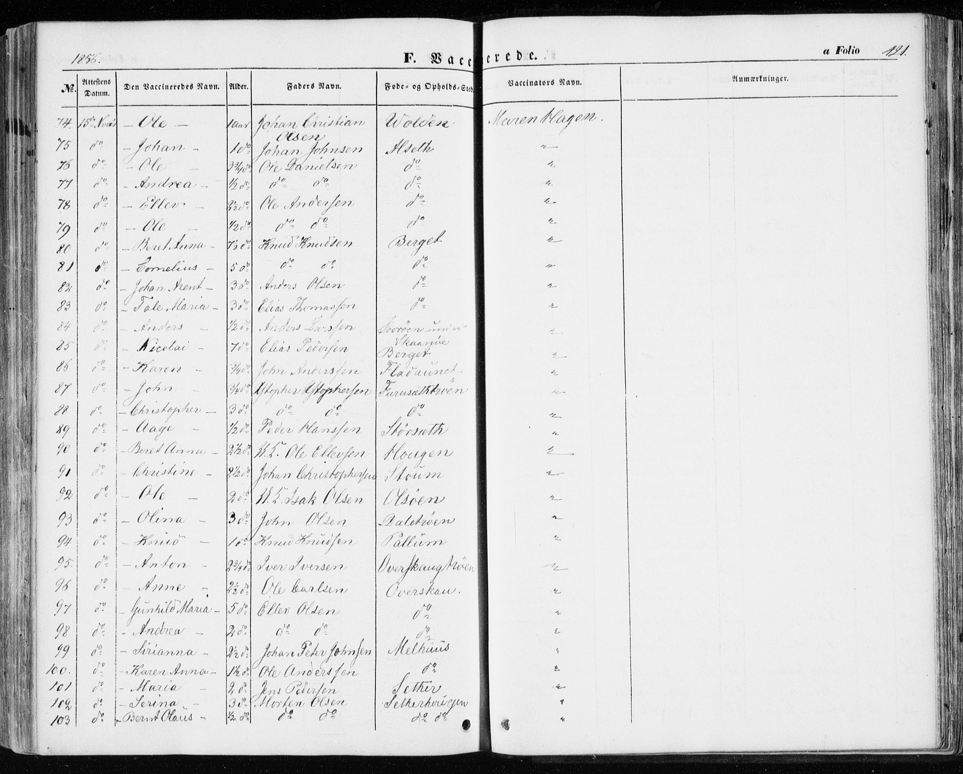 Ministerialprotokoller, klokkerbøker og fødselsregistre - Sør-Trøndelag, AV/SAT-A-1456/646/L0611: Ministerialbok nr. 646A09, 1848-1857, s. 421